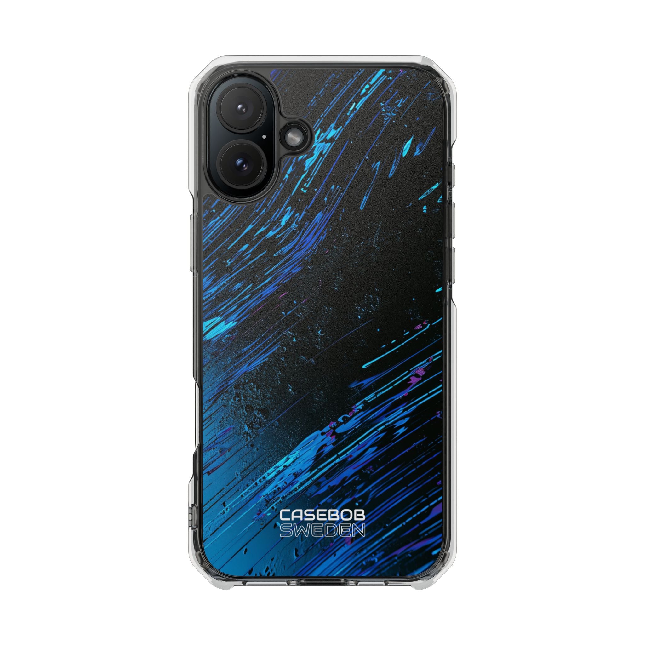 Midnight Blue Currents iPhone 16 - Impact Clear+