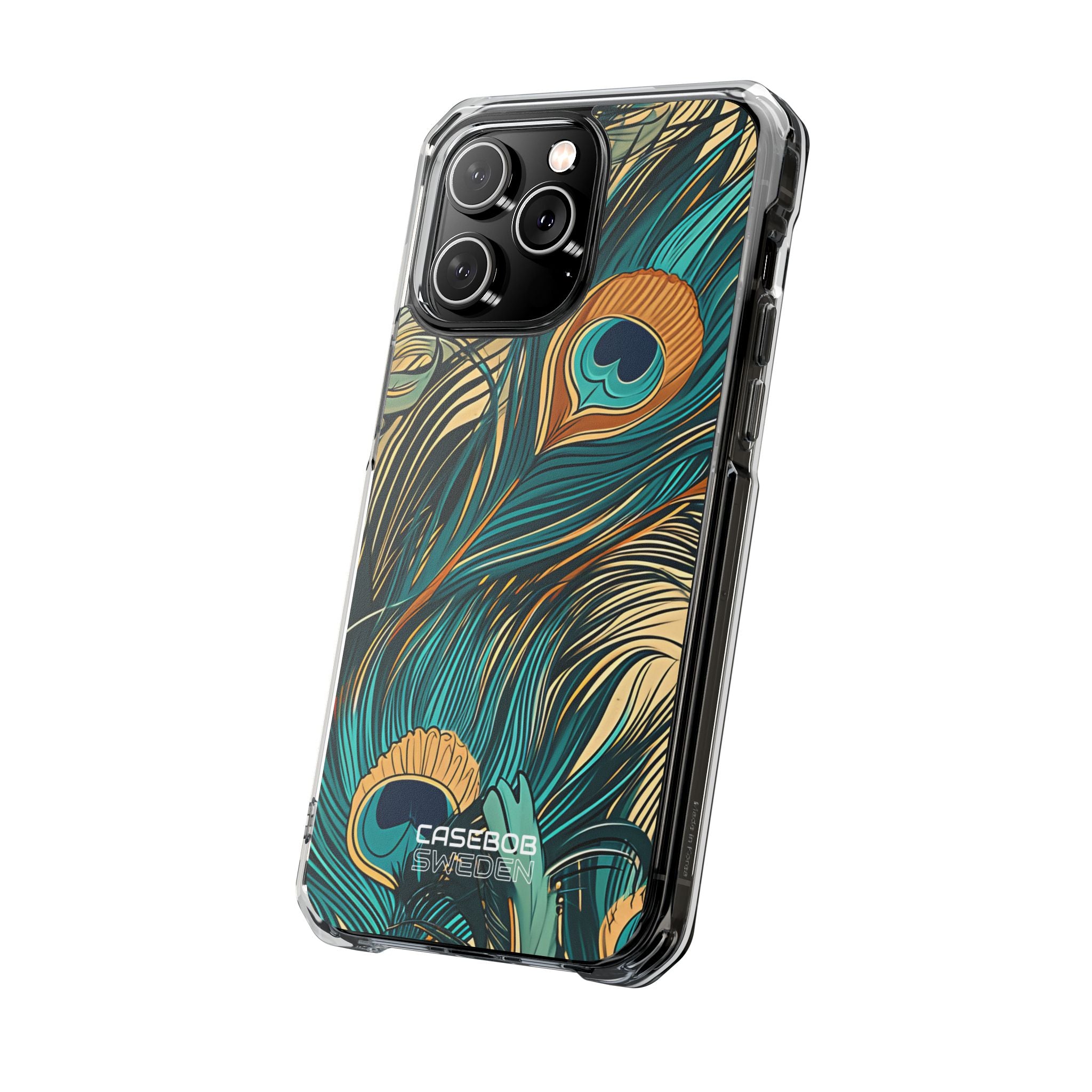 Peacock Feather Whirl iPhone 14 - Impact Clear+