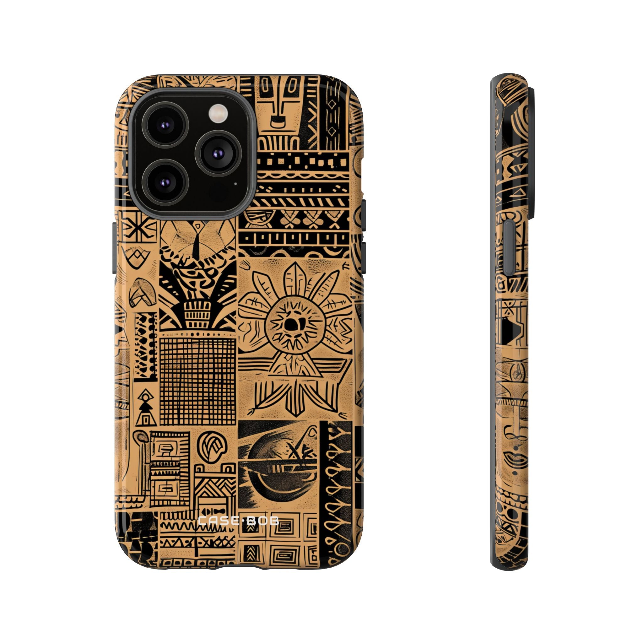 Tribal Faces iPhone 14 Pro Max Case - Tough
