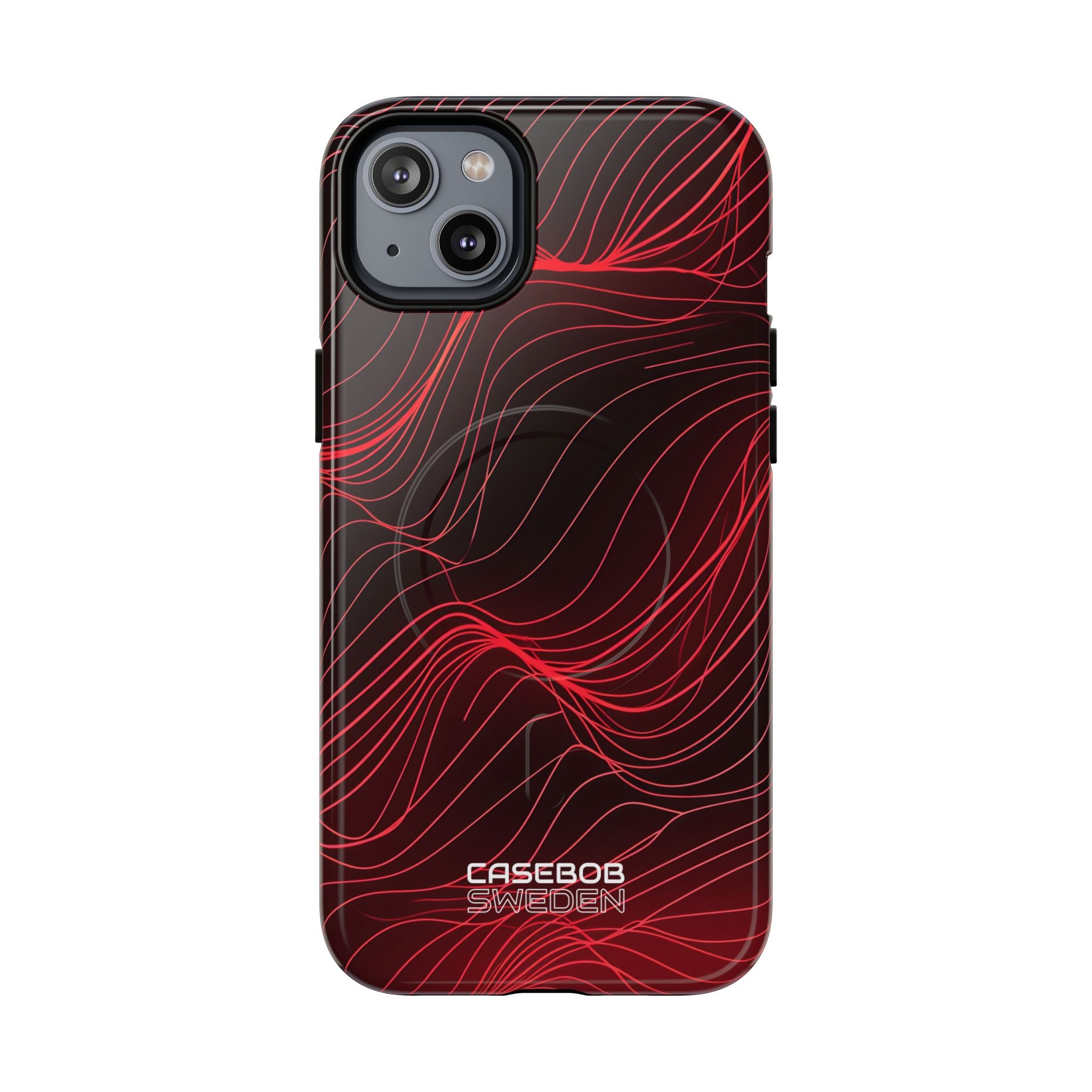 Crimson Waveform Flow iPhone 14 - Tough+