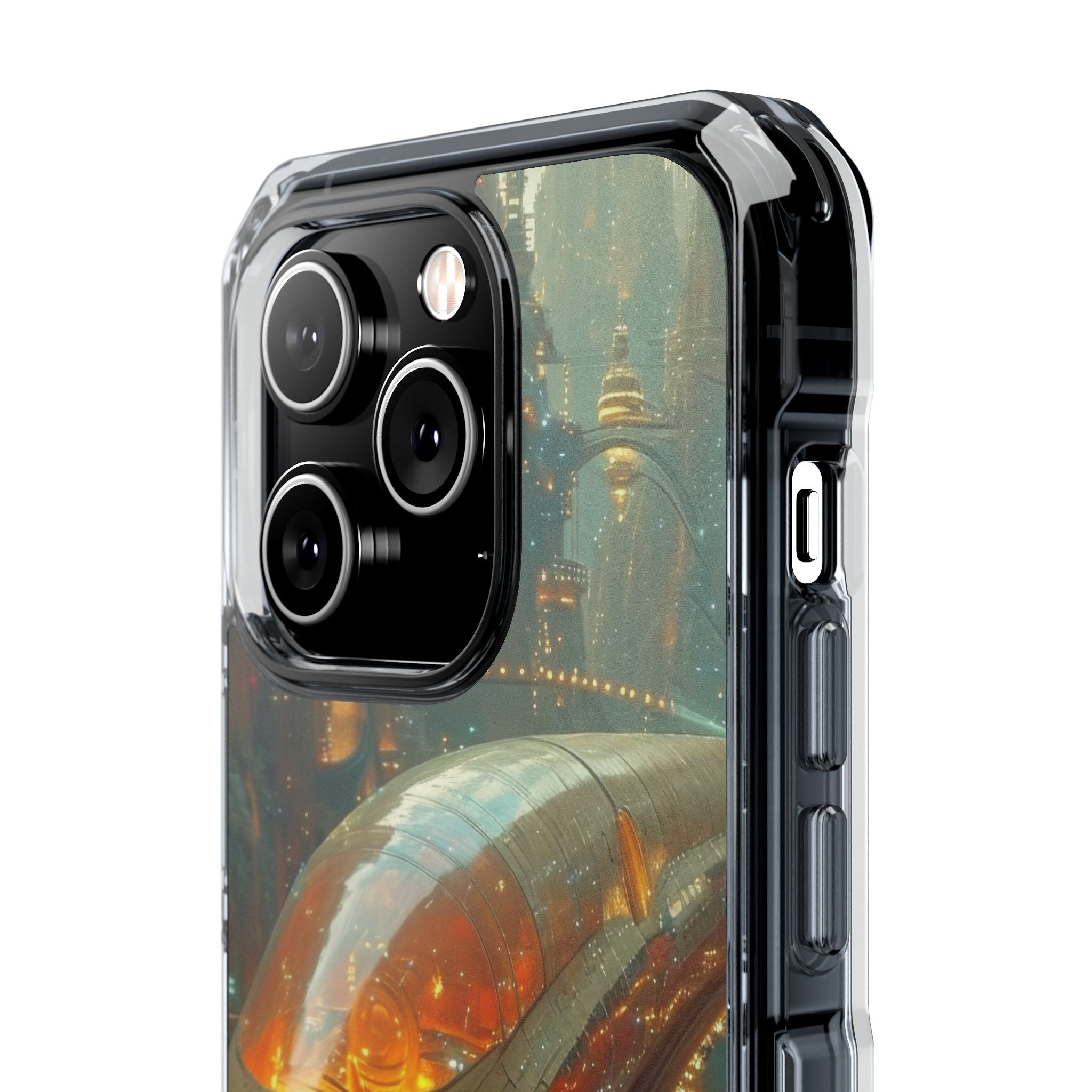 Futuristic Train Odyssey iPhone 14 - Impact Clear+