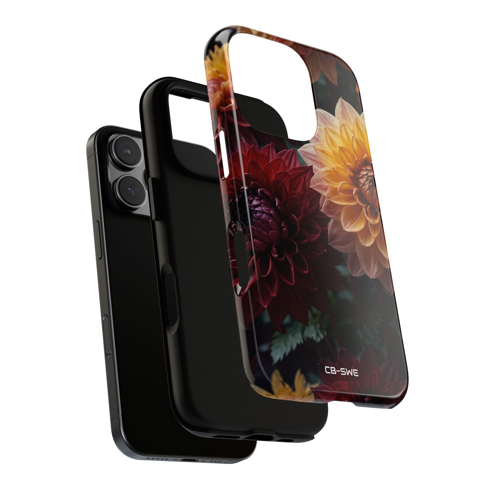 Dahlias Embrace Light - iPhone Case