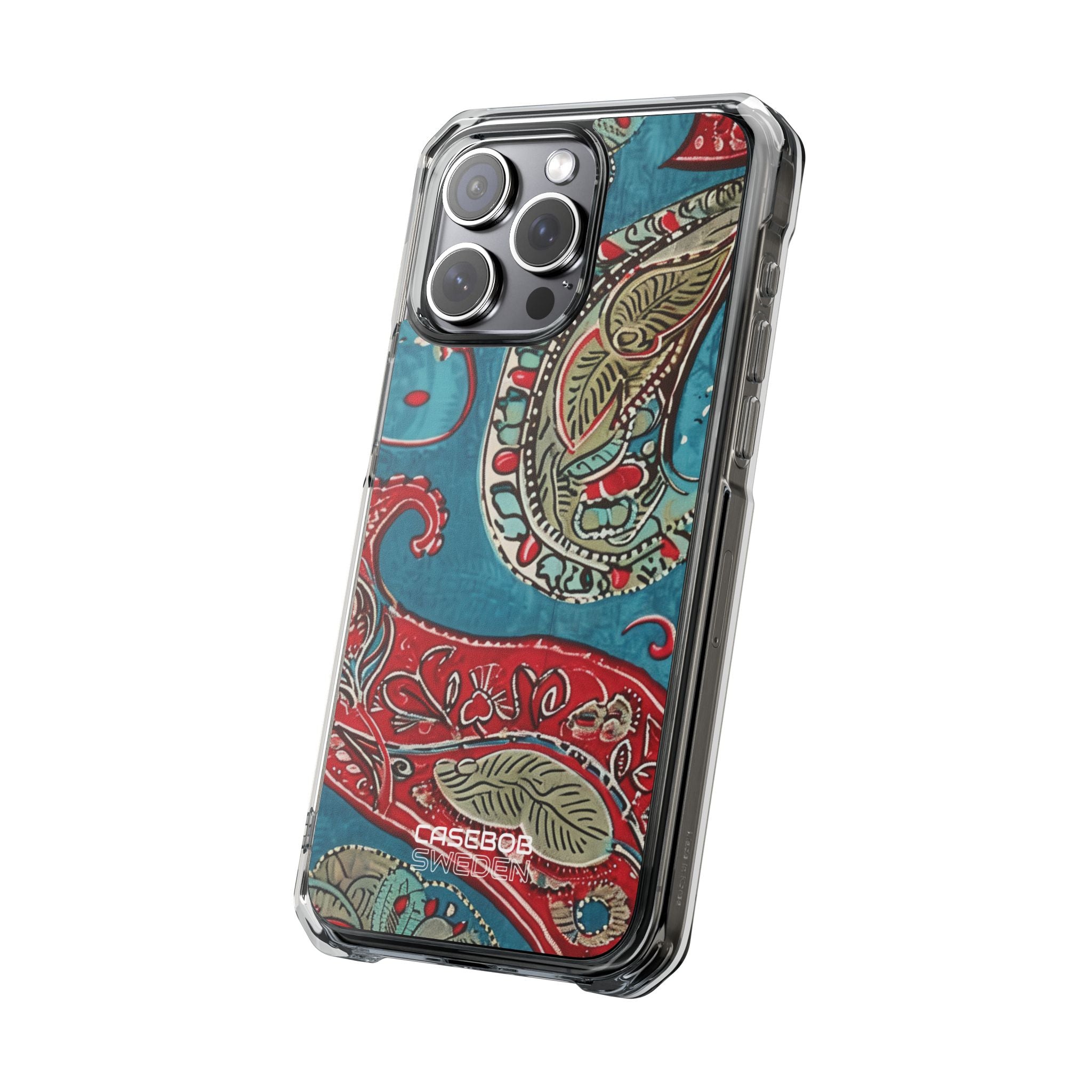 Paisley Floral Fusion iPhone 15 - Impact Clear+