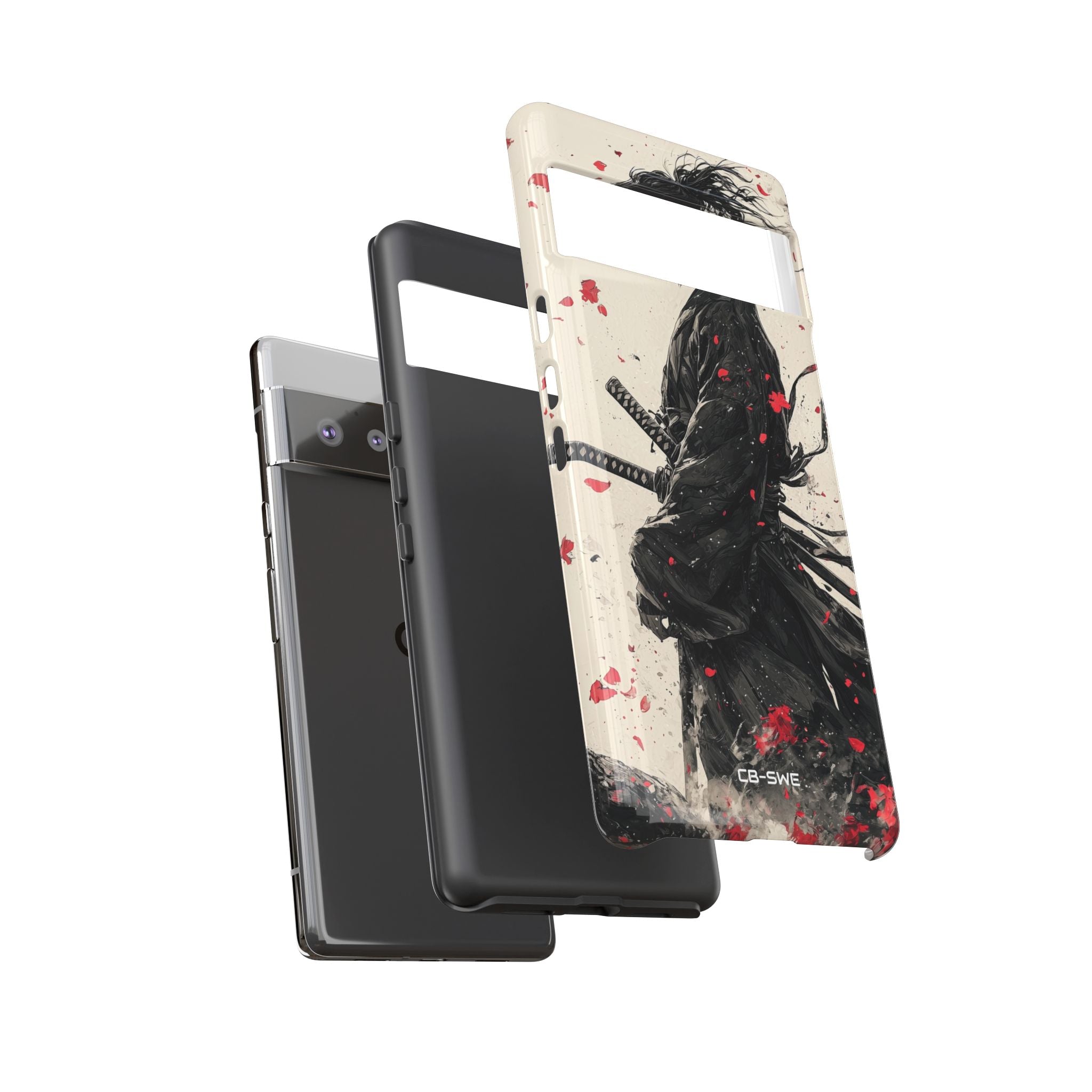 Falling Samurai Petals - Google Pixel Case