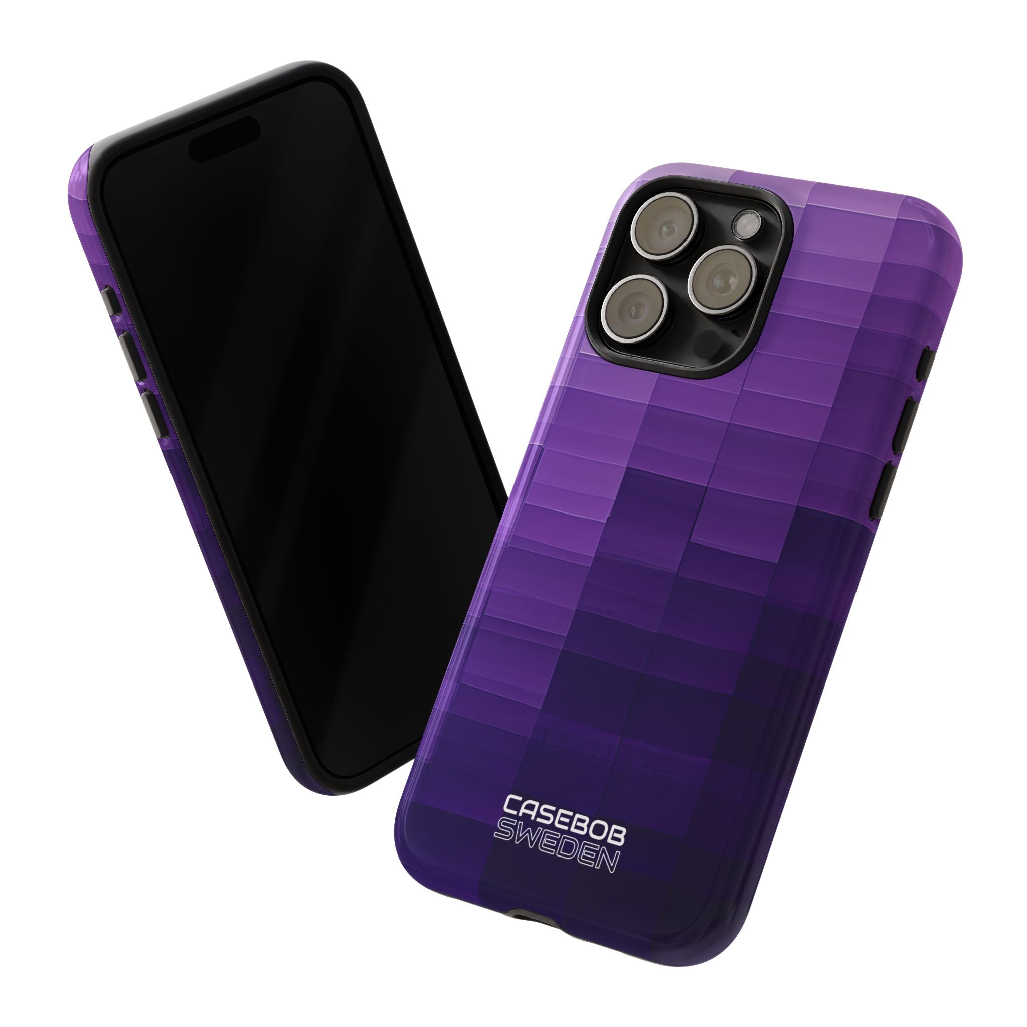 Purple Horizon Grid iPhone 15 - Tough