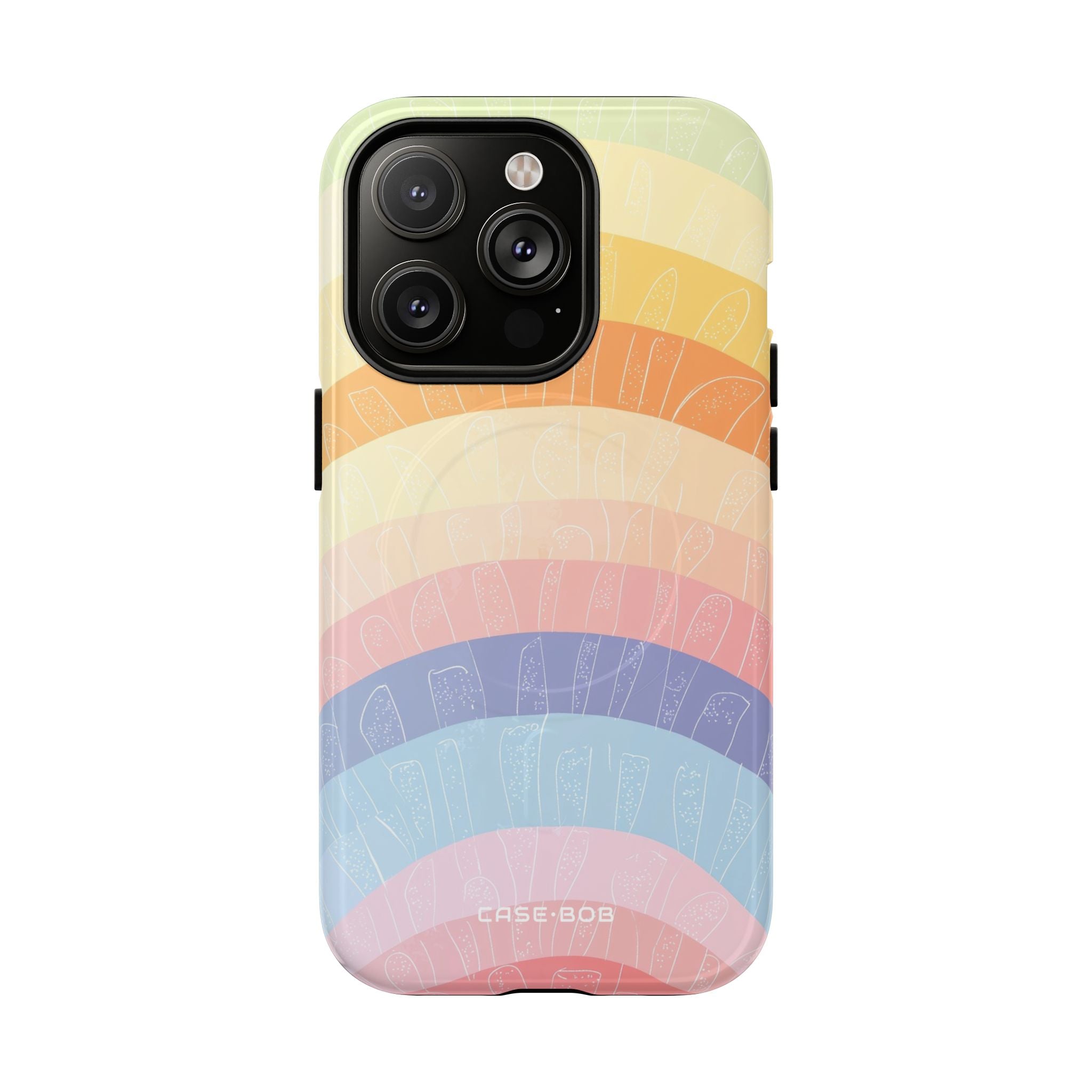 Pastel Rainbow Bands iPhone 14 Pro Case - Tough+