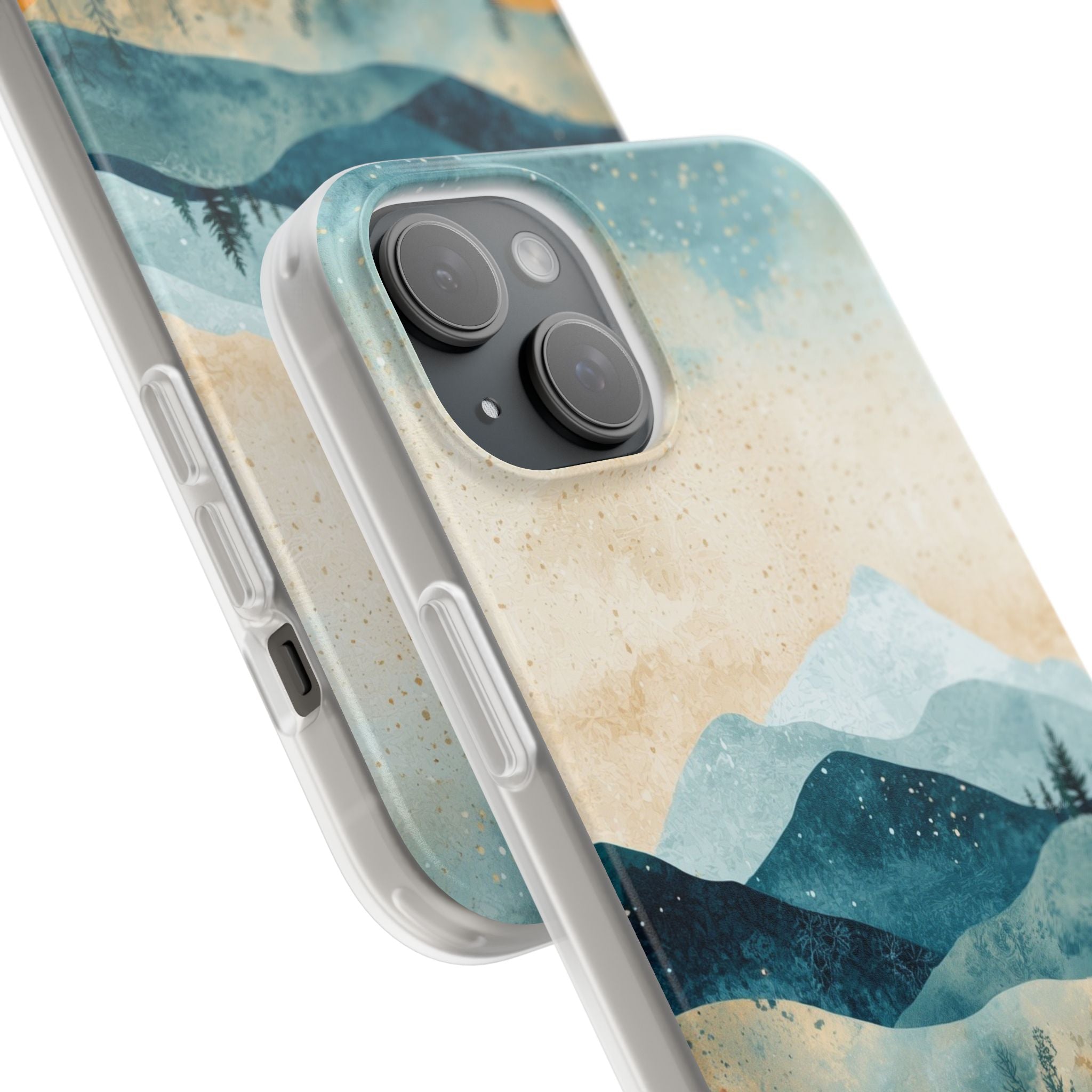 Moonlit Mountains iPhone 15 Plus Case - Soft