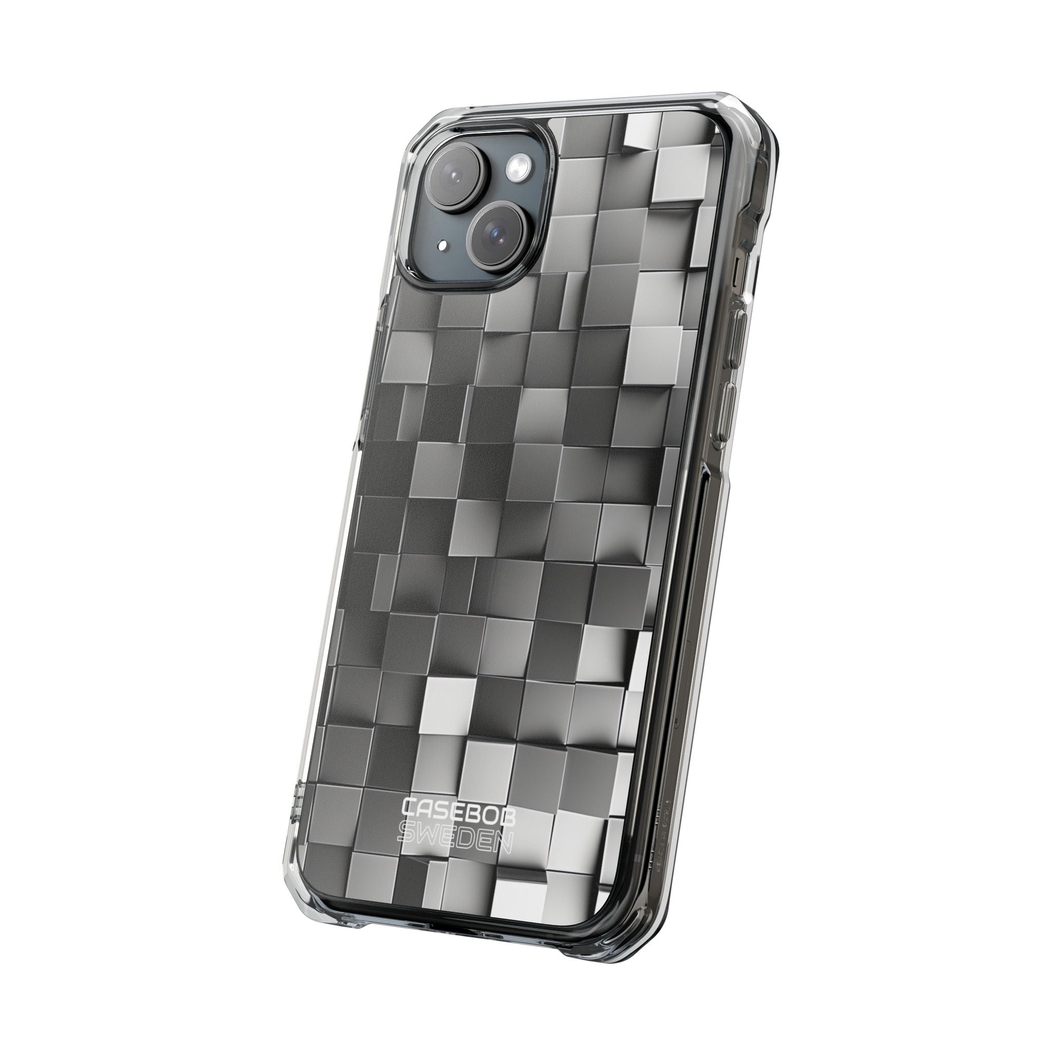 Monochrome Cube Depth iPhone 15 - Impact Clear+