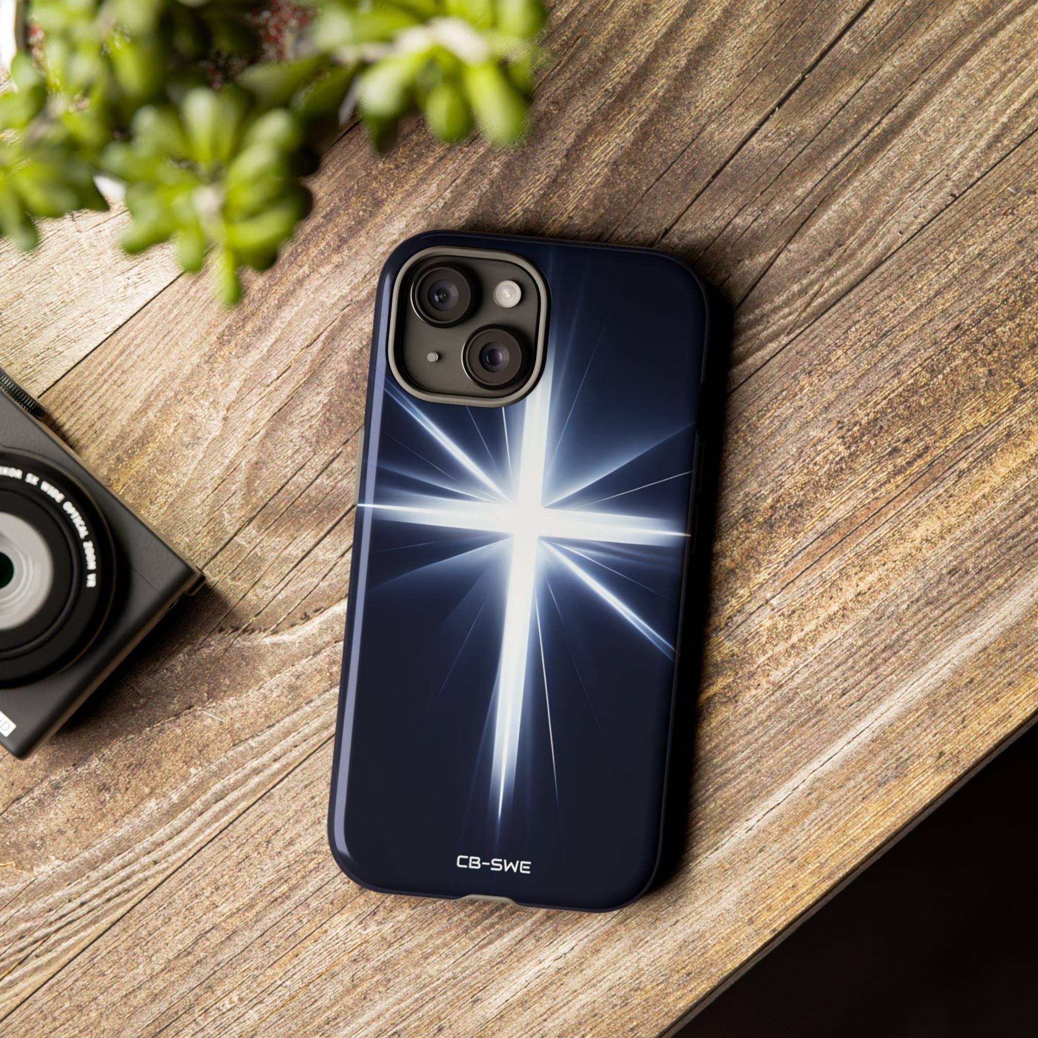 Luminous Cross Radiance - iPhone Case