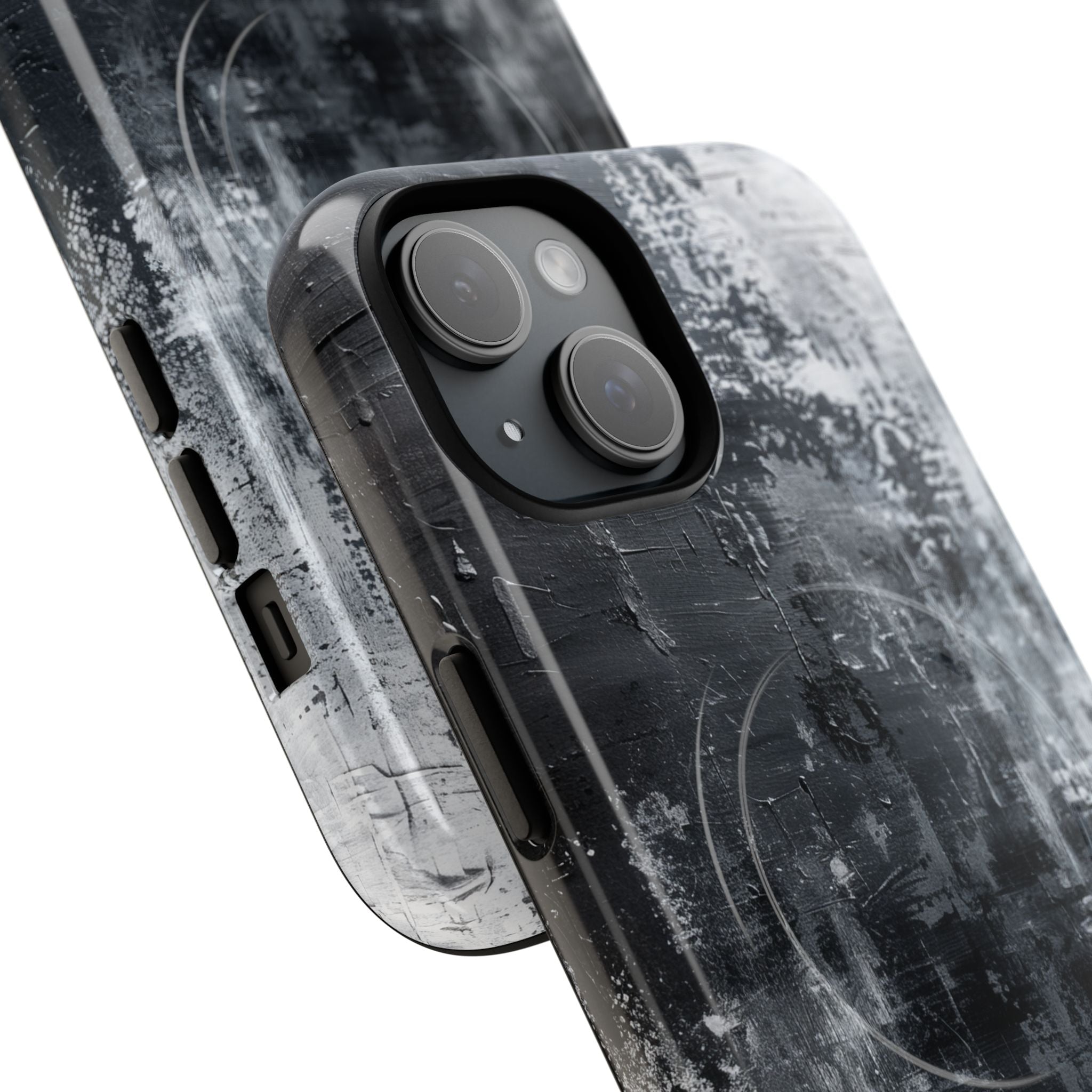 Textured Blackscape iPhone 15 Case - Tough+