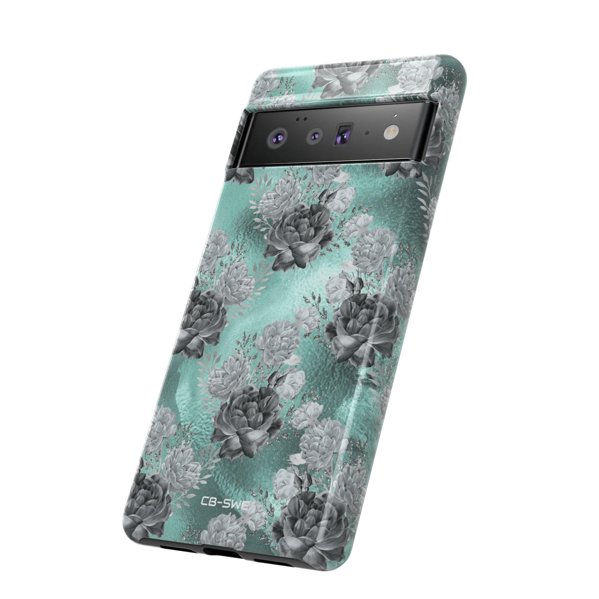 Teal Floral Elegance - Google Pixel Case