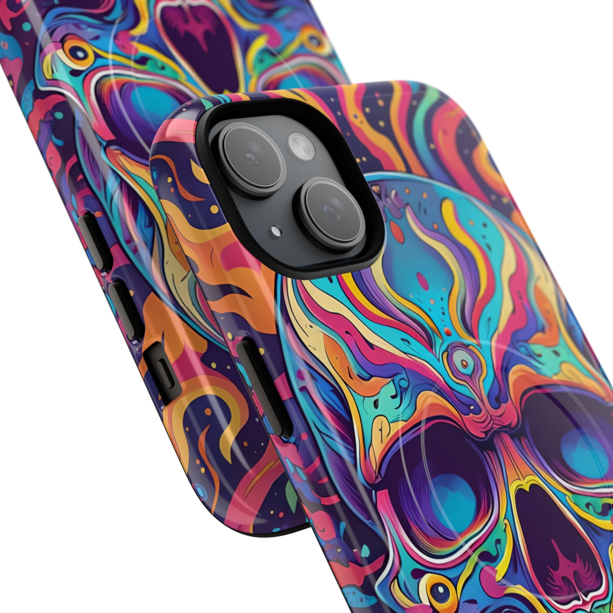 Flaming Skull iPhone 15 Plus Case - Tough+