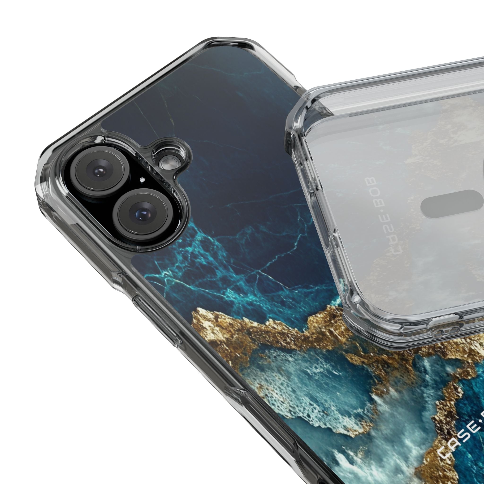 Jagged Gold Split iPhone 15 Case - Impact