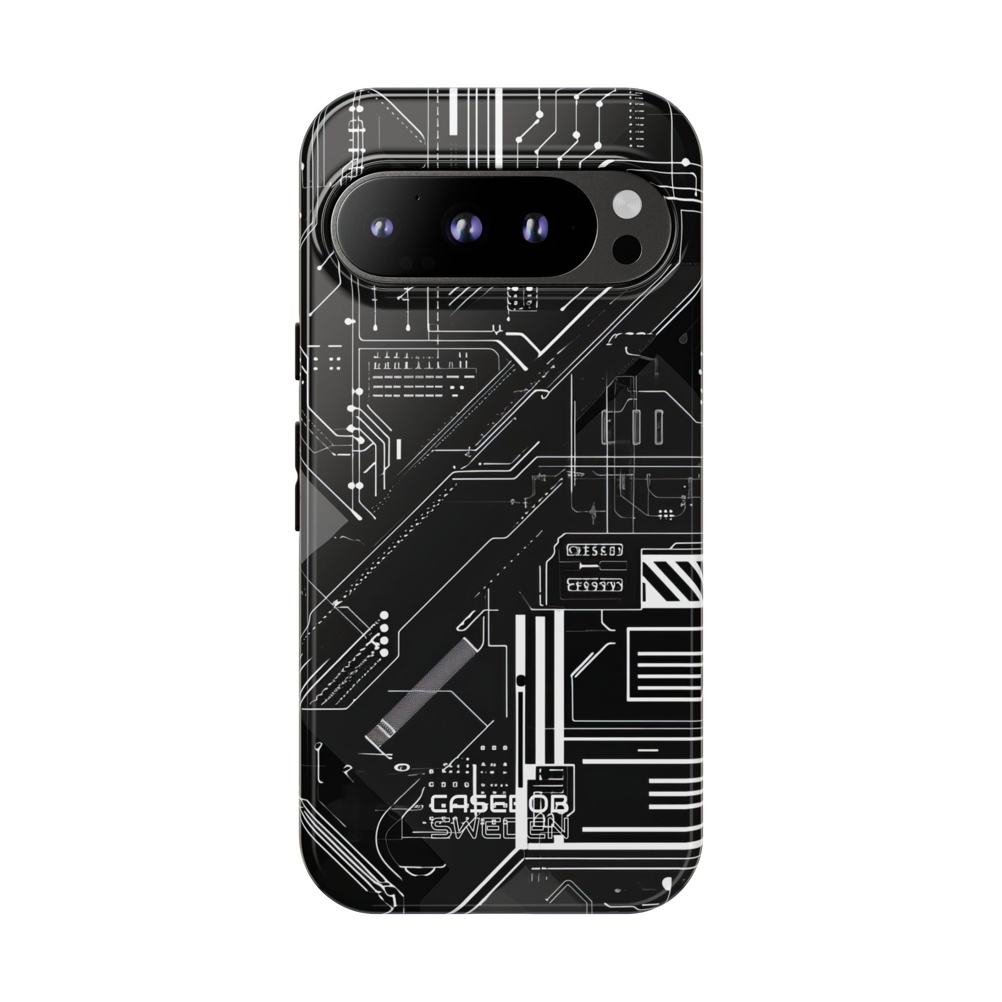 Futuristic Circuit Grid Google Pixel 9 - Tough
