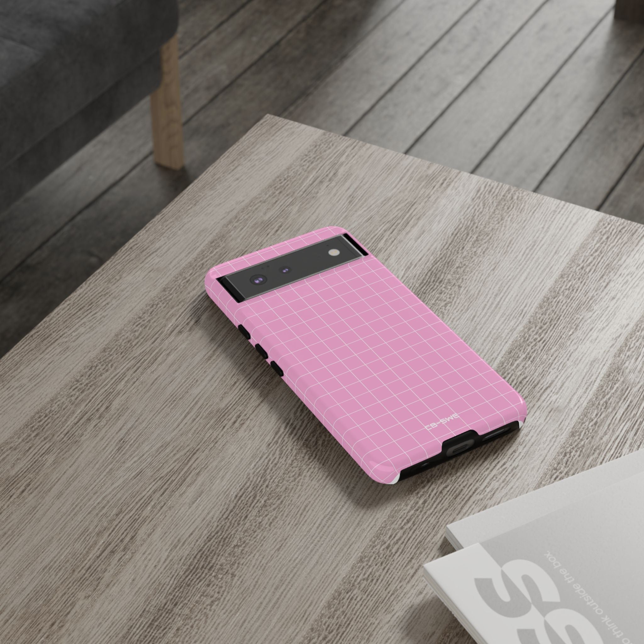Pink Squares Align - Google Pixel Case