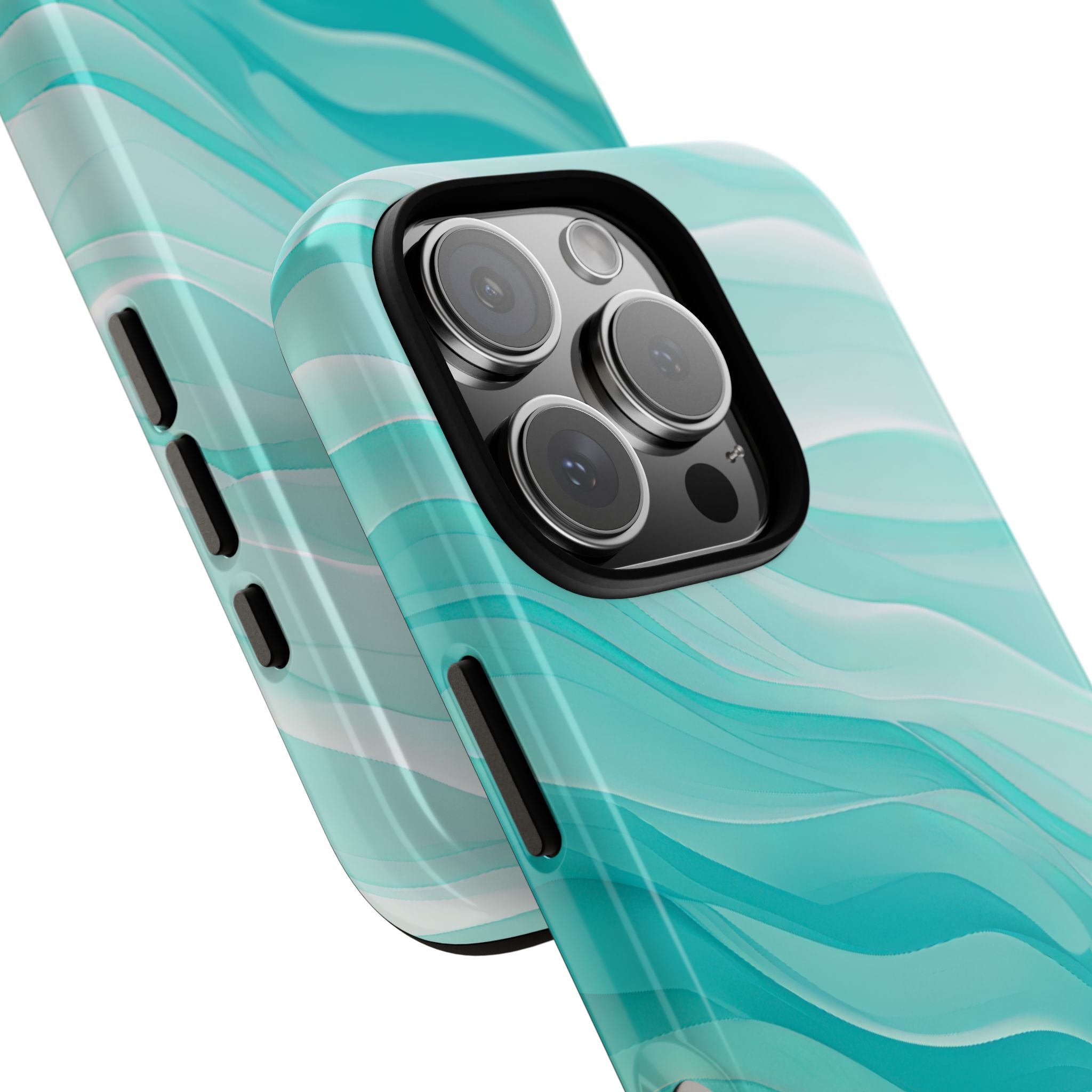 Soothing Aqua Waves iPhone 16 - Tough