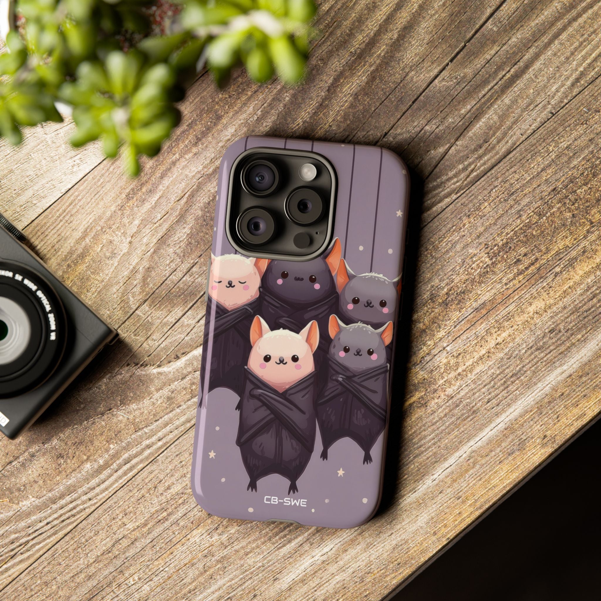 Playful Bats Hang - iPhone Case