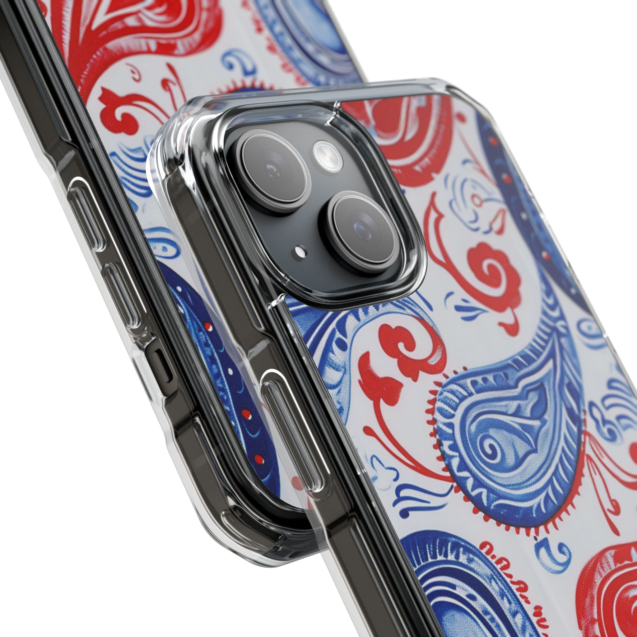 Vibrant Paisley Swirls iPhone 15 - Impact Clear+