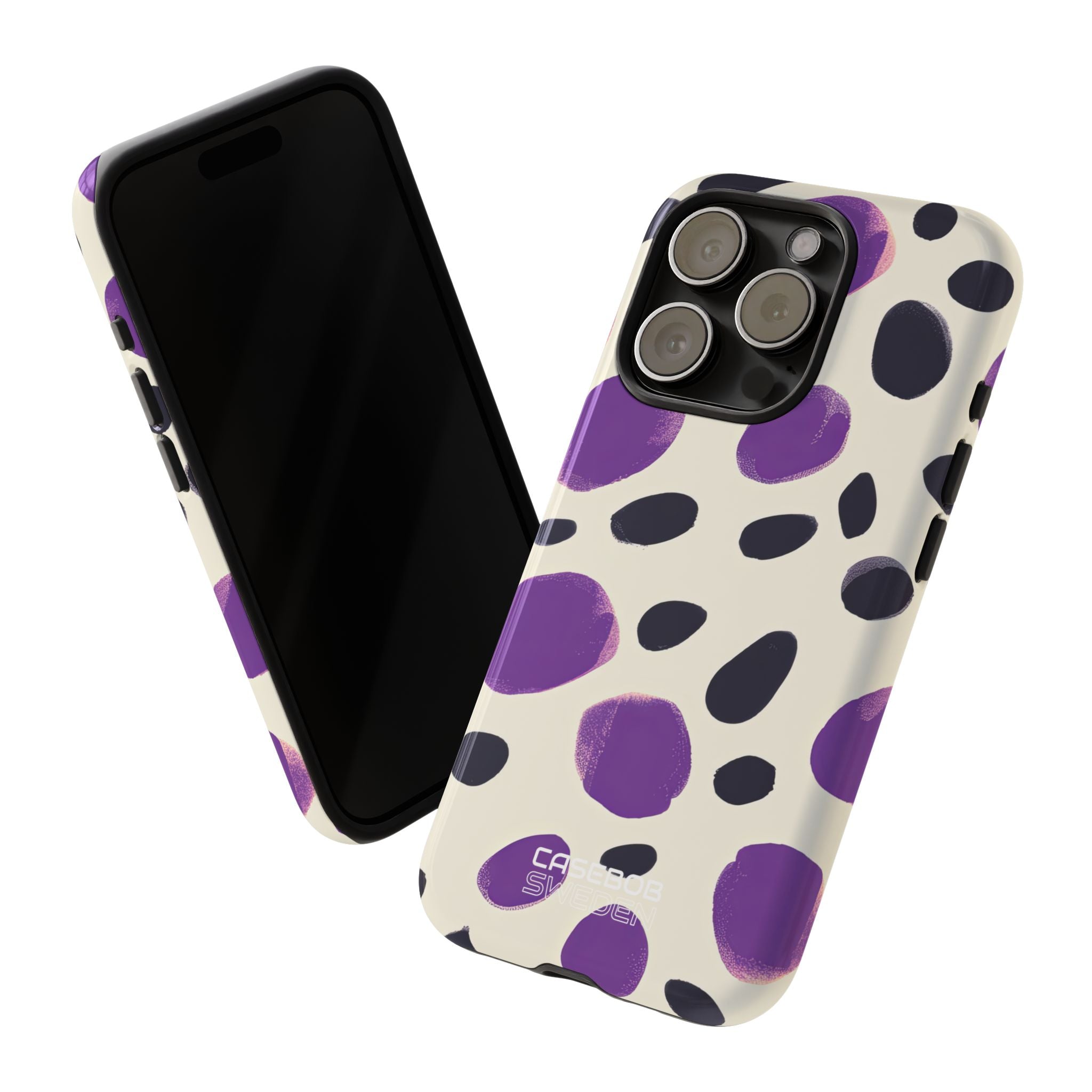 Purple Pebble Dance iPhone 15 - Tough