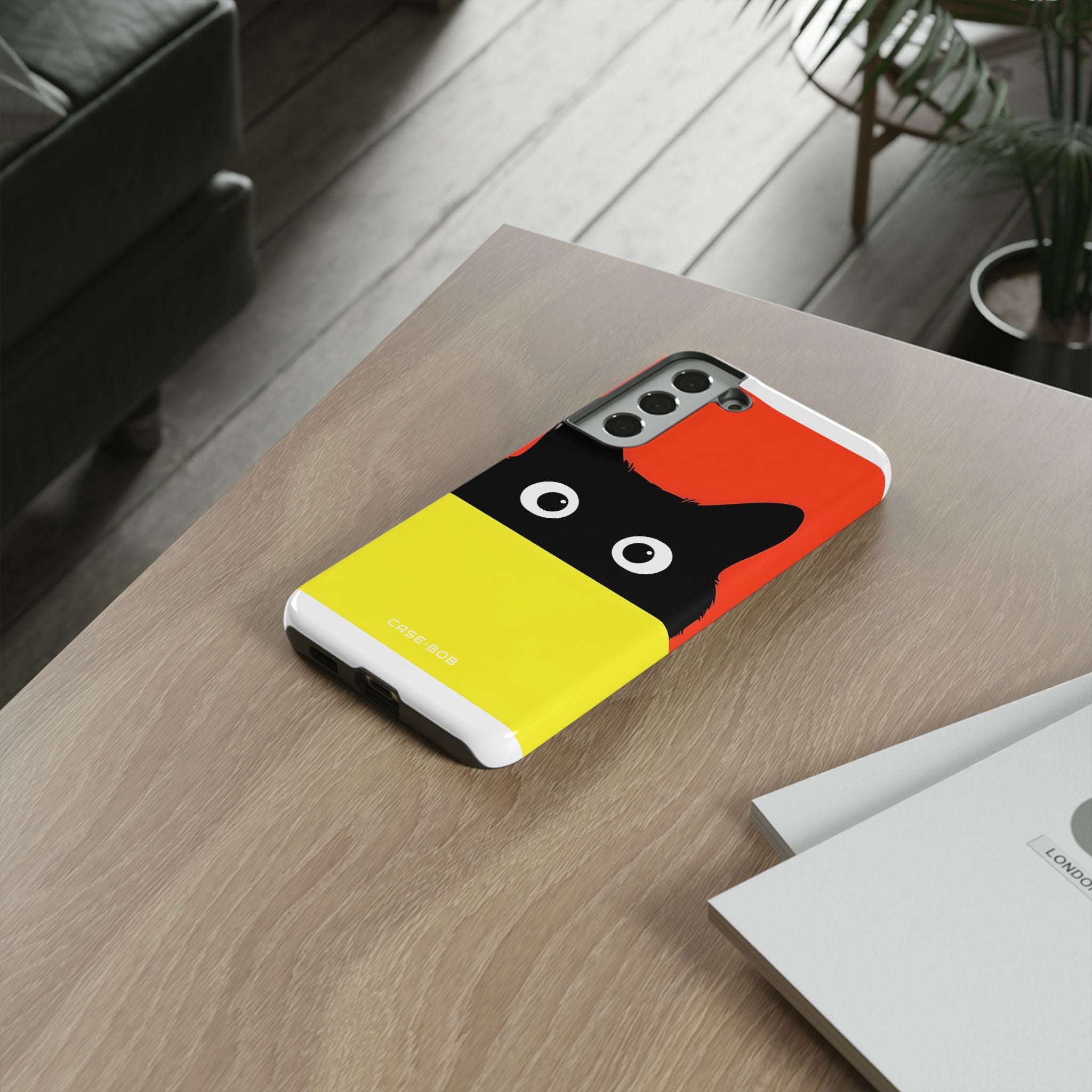 Peekaboo Cat Crimson Samsung S22 Plus Case - Tough