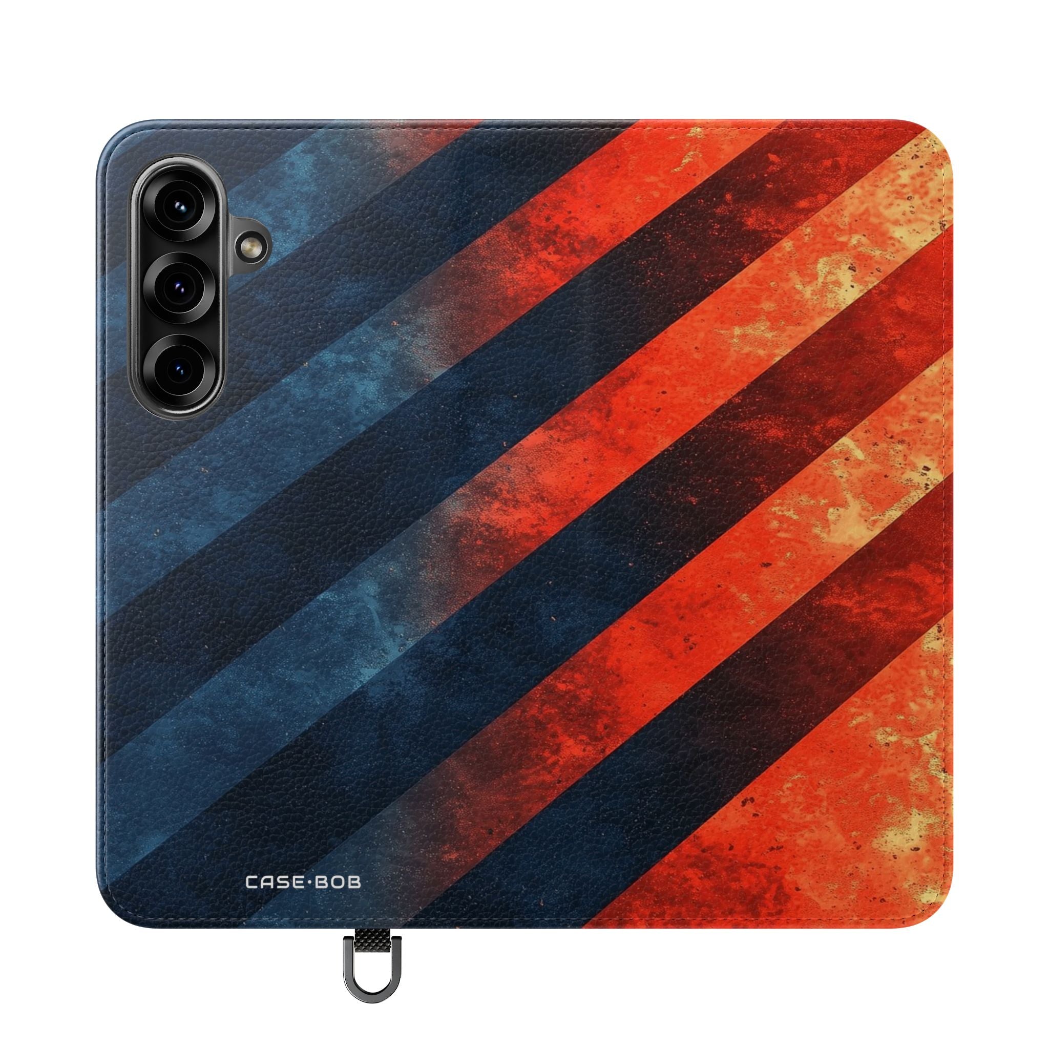 Diagonal Stripes Blaze - Samsung S25+ Case - Wallet