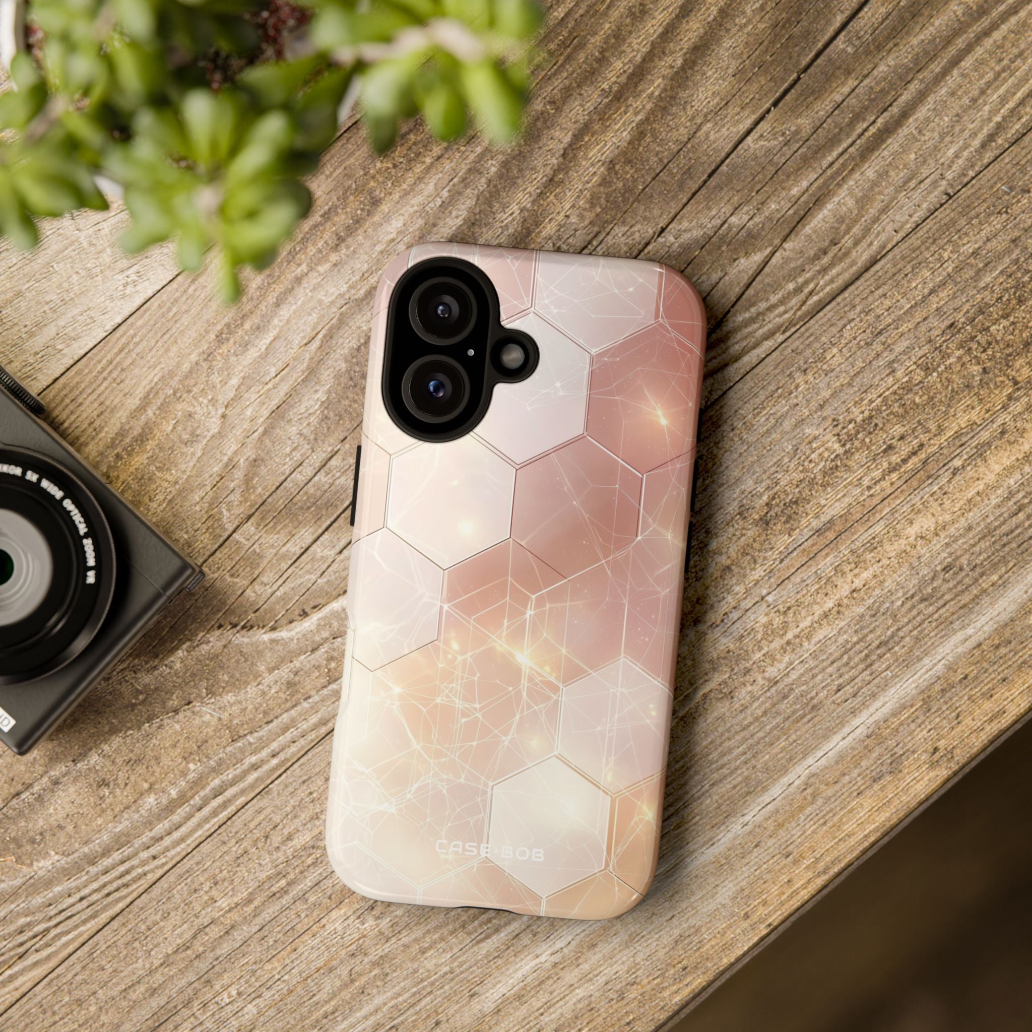 Honeycomb Glow iPhone 16 Plus Case - Tough