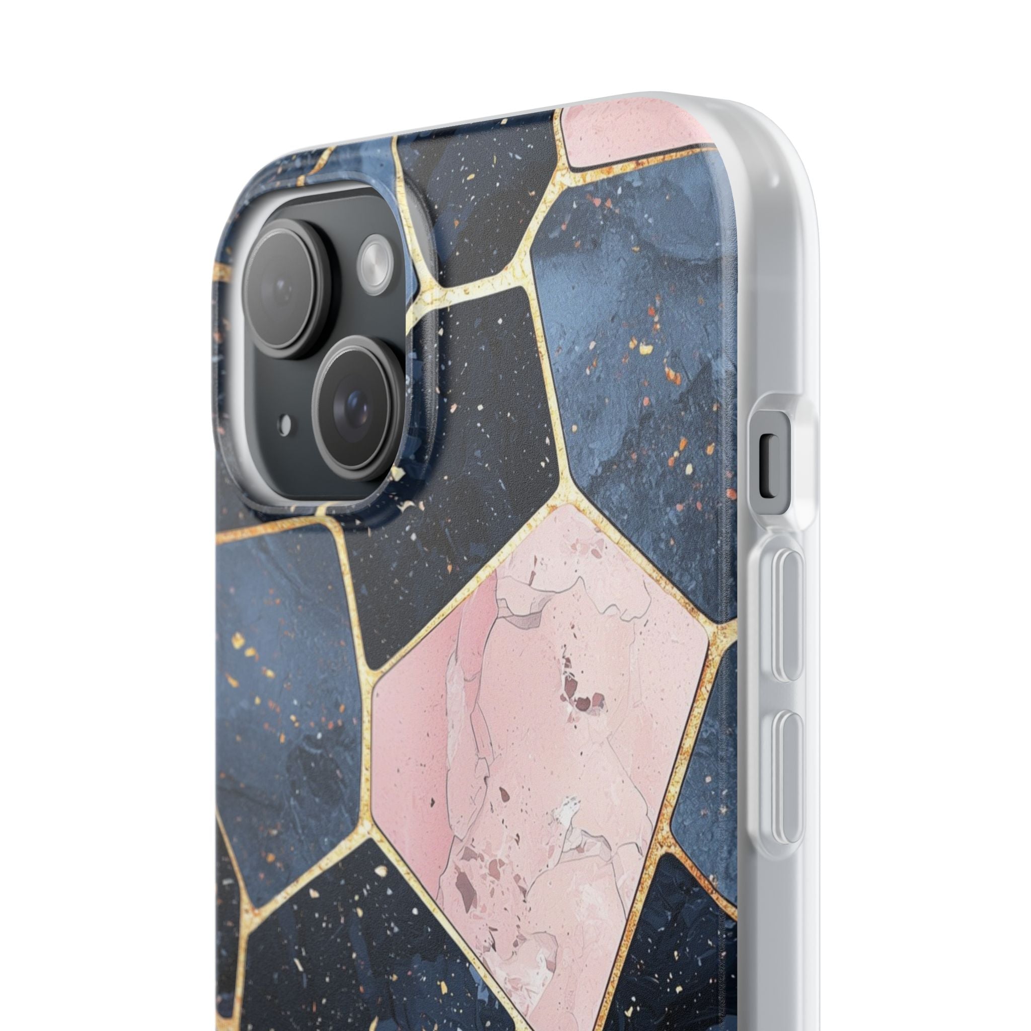 Golden Mosaic iPhone 15 Plus Case - Soft