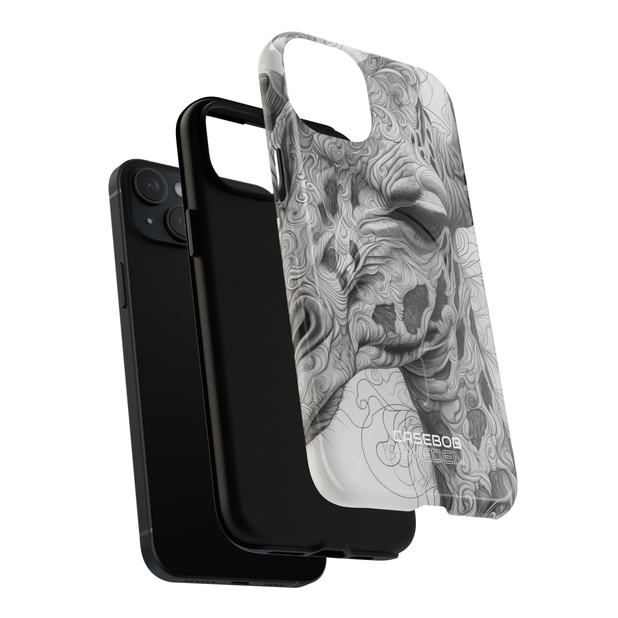 Swirling Giraffe Art iPhone 15 - Tough+