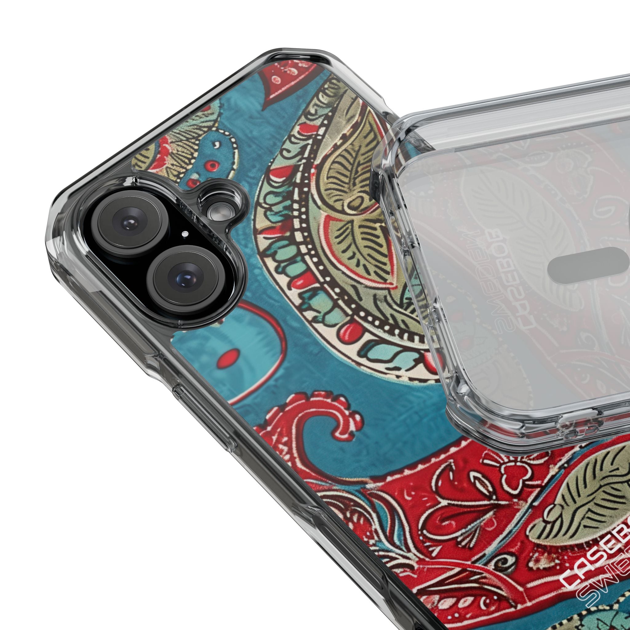 Paisley Floral Fusion iPhone 16 - Impact Clear+