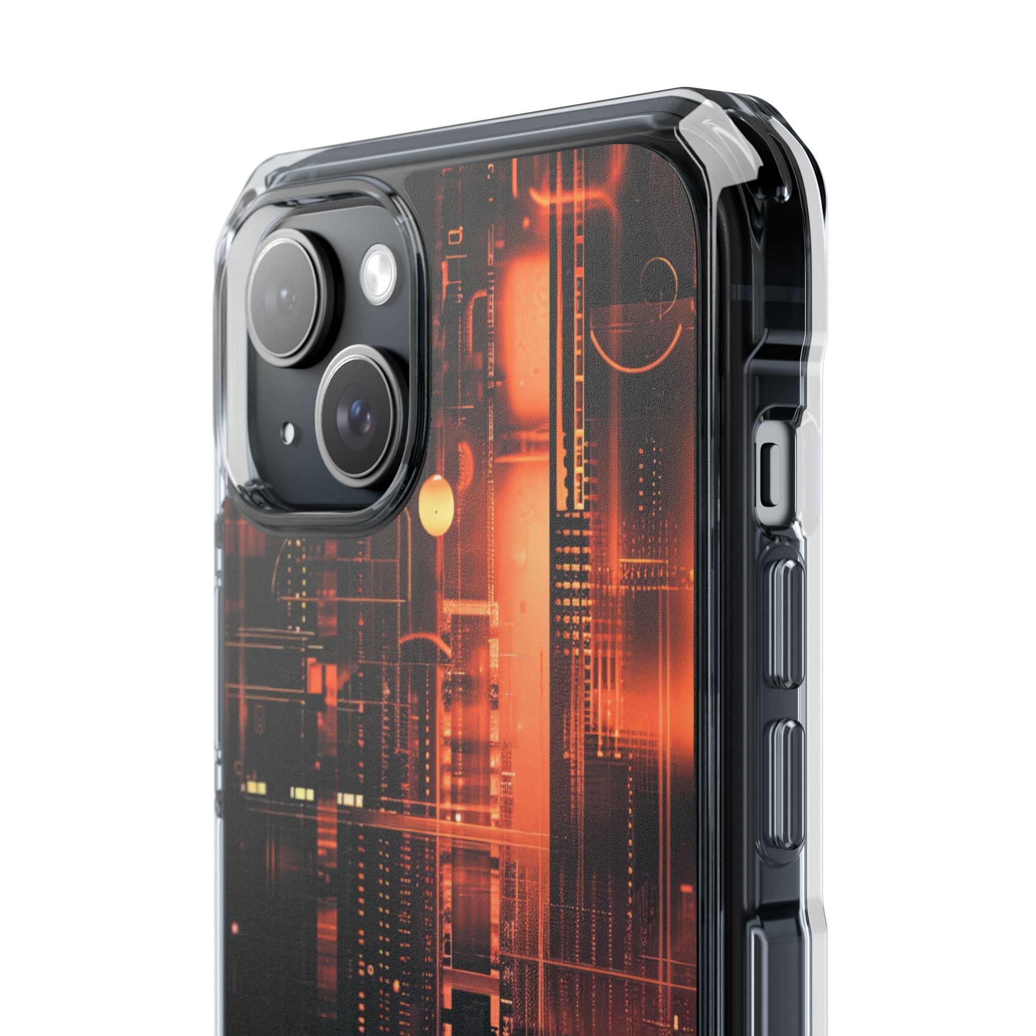 Neon Circuit Dreams iPhone 15 - Impact Clear+