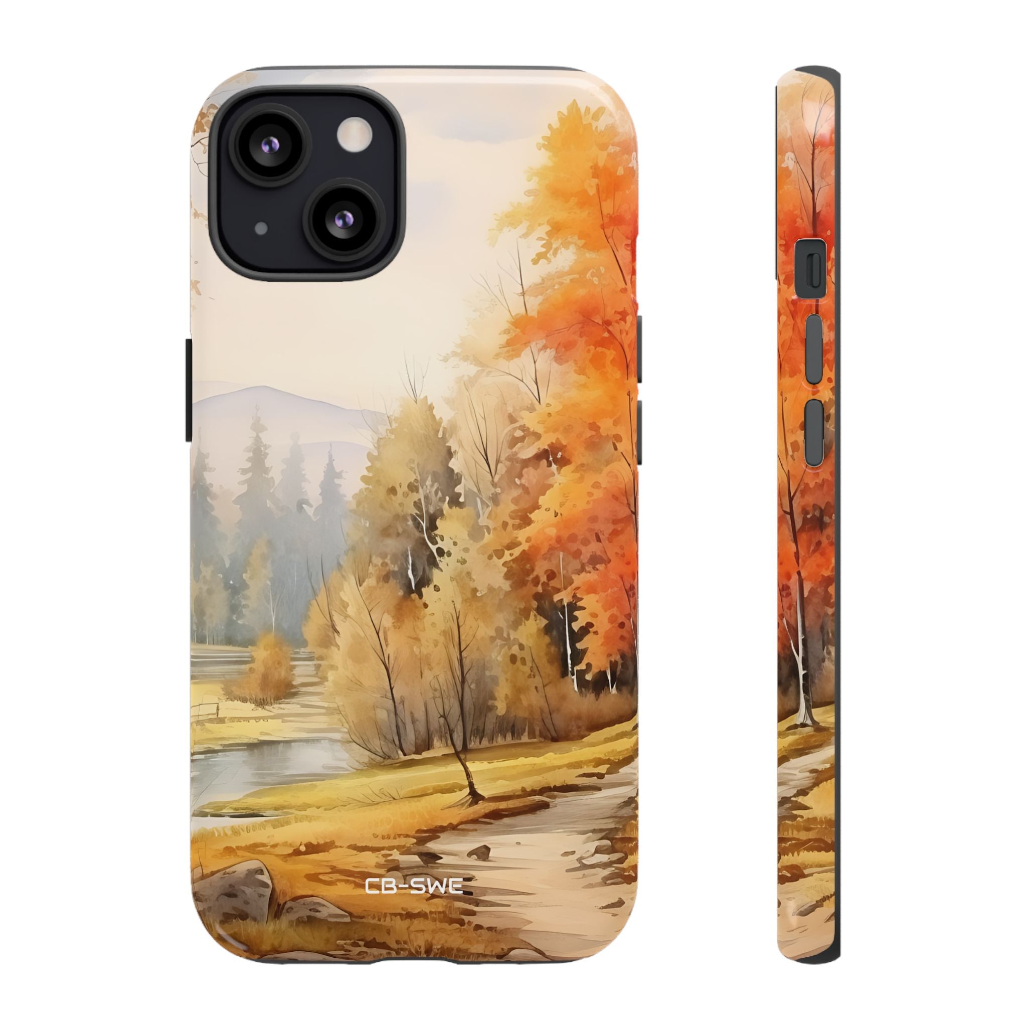 Golden Leaves Drift - iPhone Case