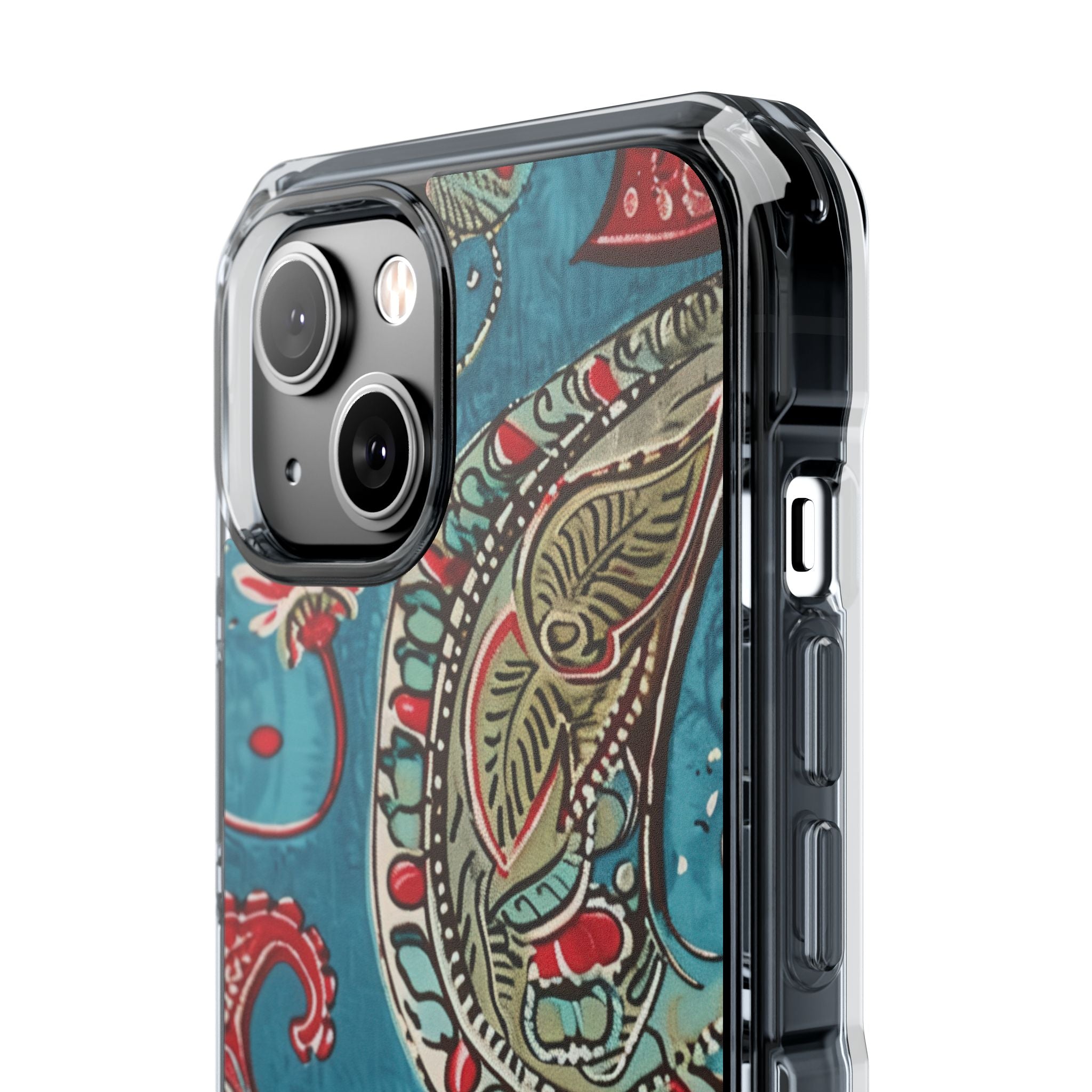 Paisley Floral Fusion iPhone 14 - Impact Clear+