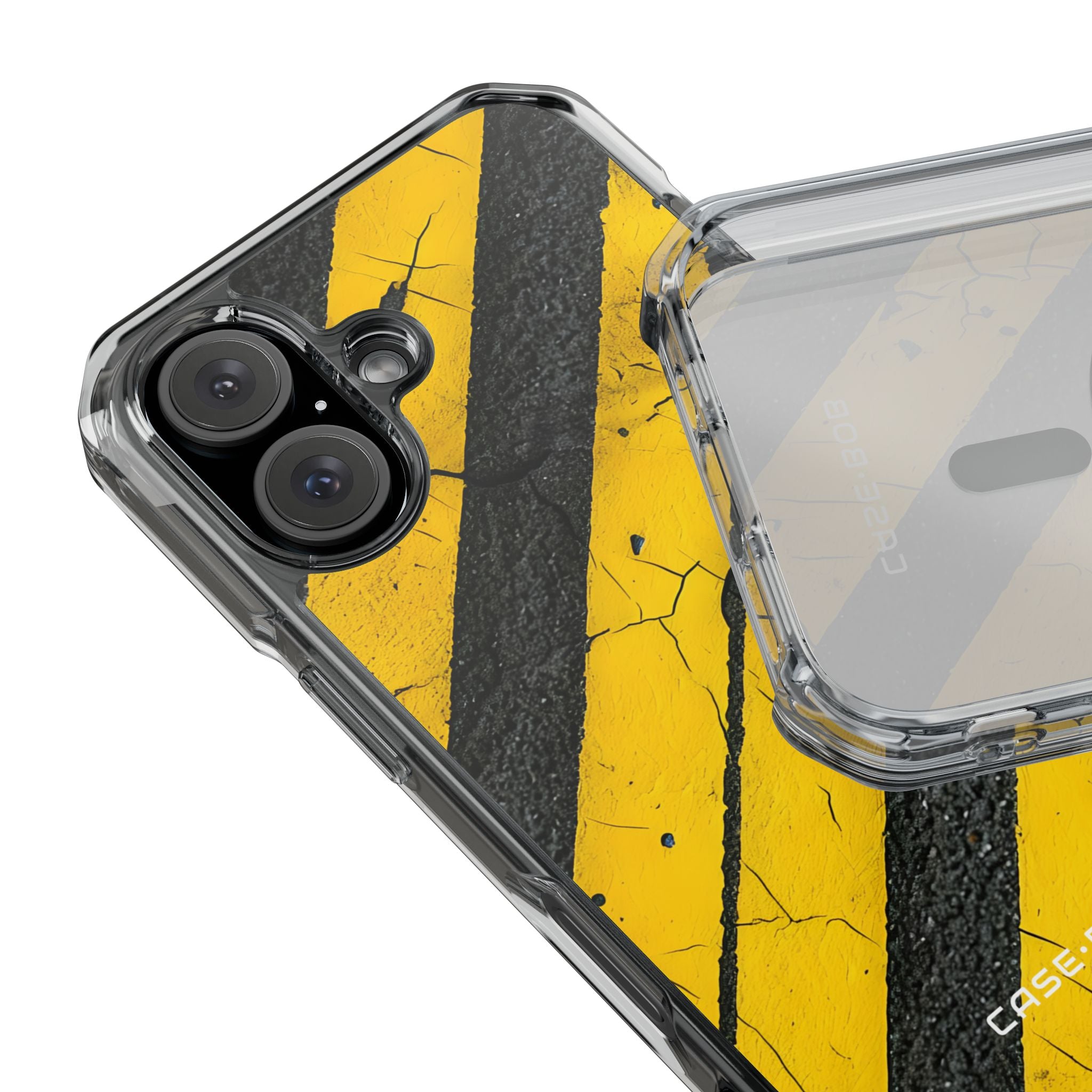Yellow Stripe Distress iPhone 15 Case - Impact