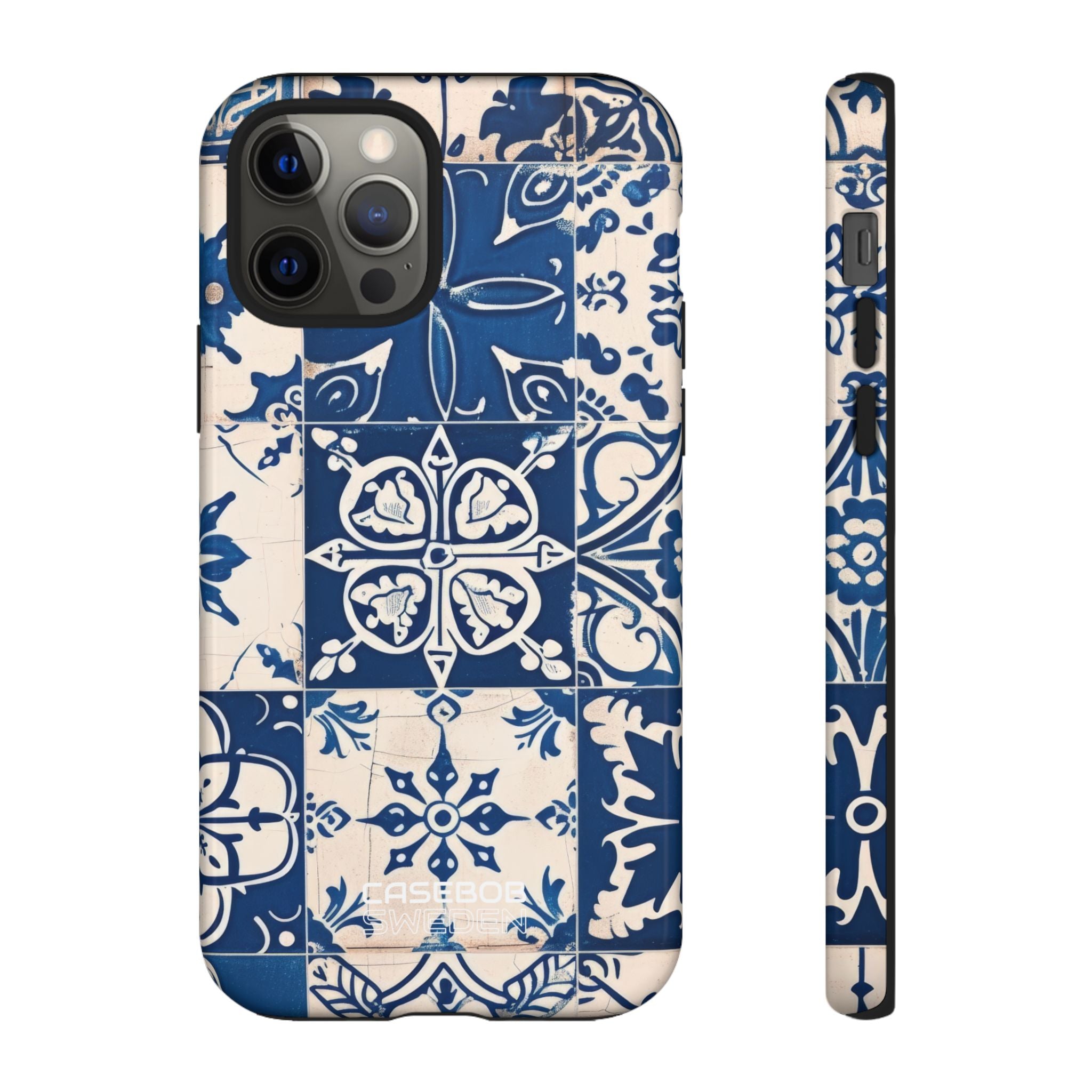 Ornate Blue Tiles iPhone 12 - Tough