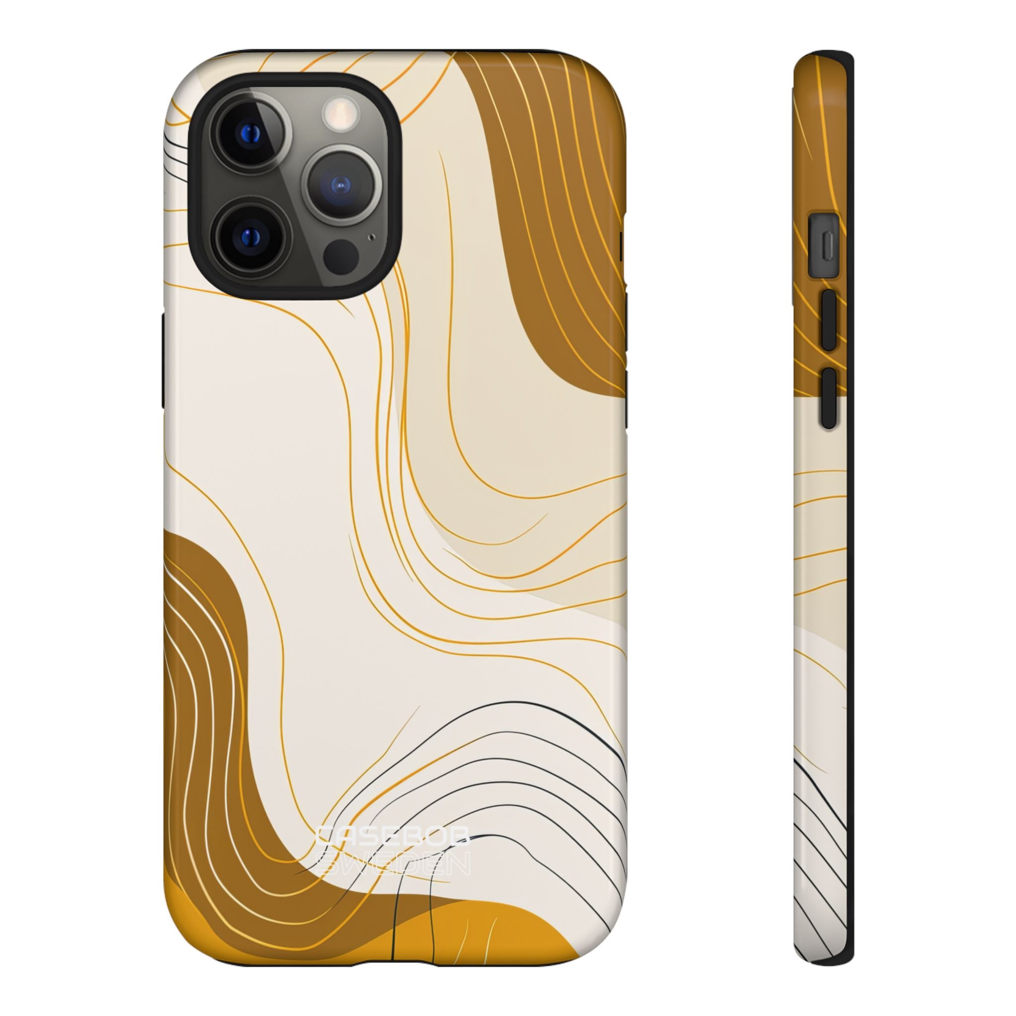 Golden Flow Lines iPhone 12 - Tough