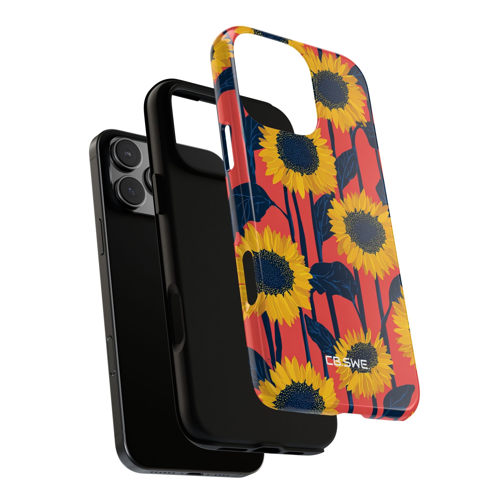 Sunflower Joy Coral iPhone 16 - Tough