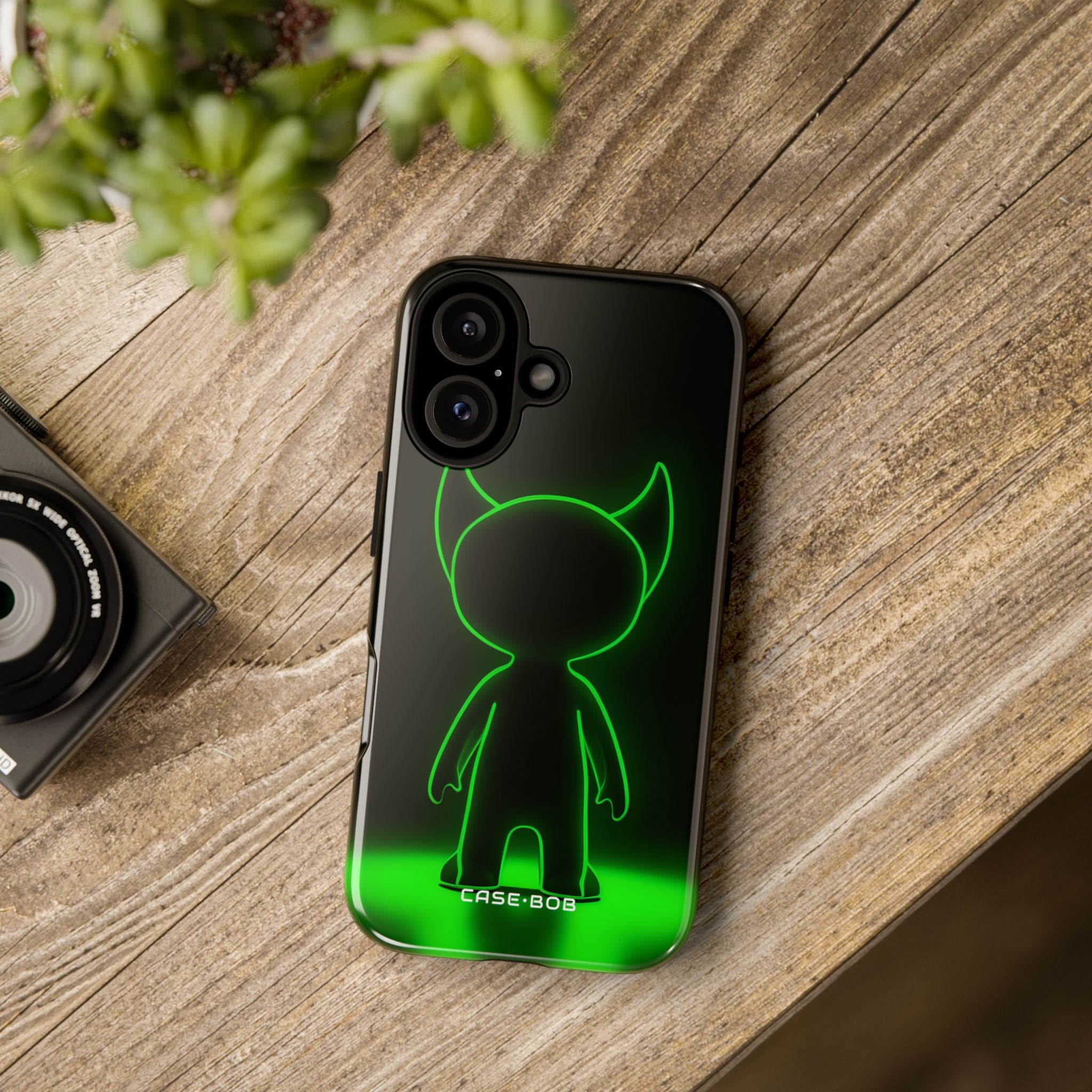 Neon Horned Glow iPhone 16 Plus Case - Tough