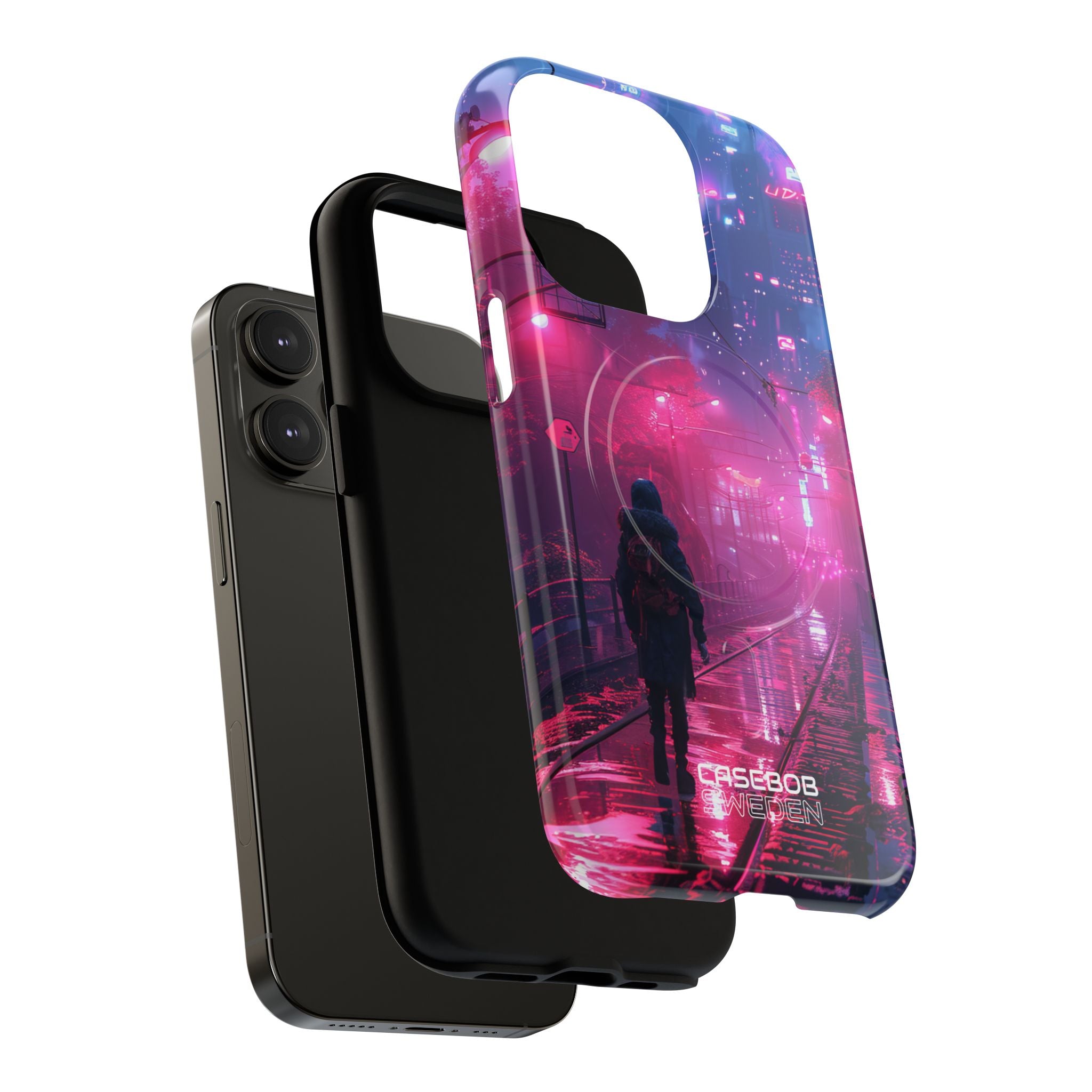 Neon Shadow City iPhone 14 - Tough+