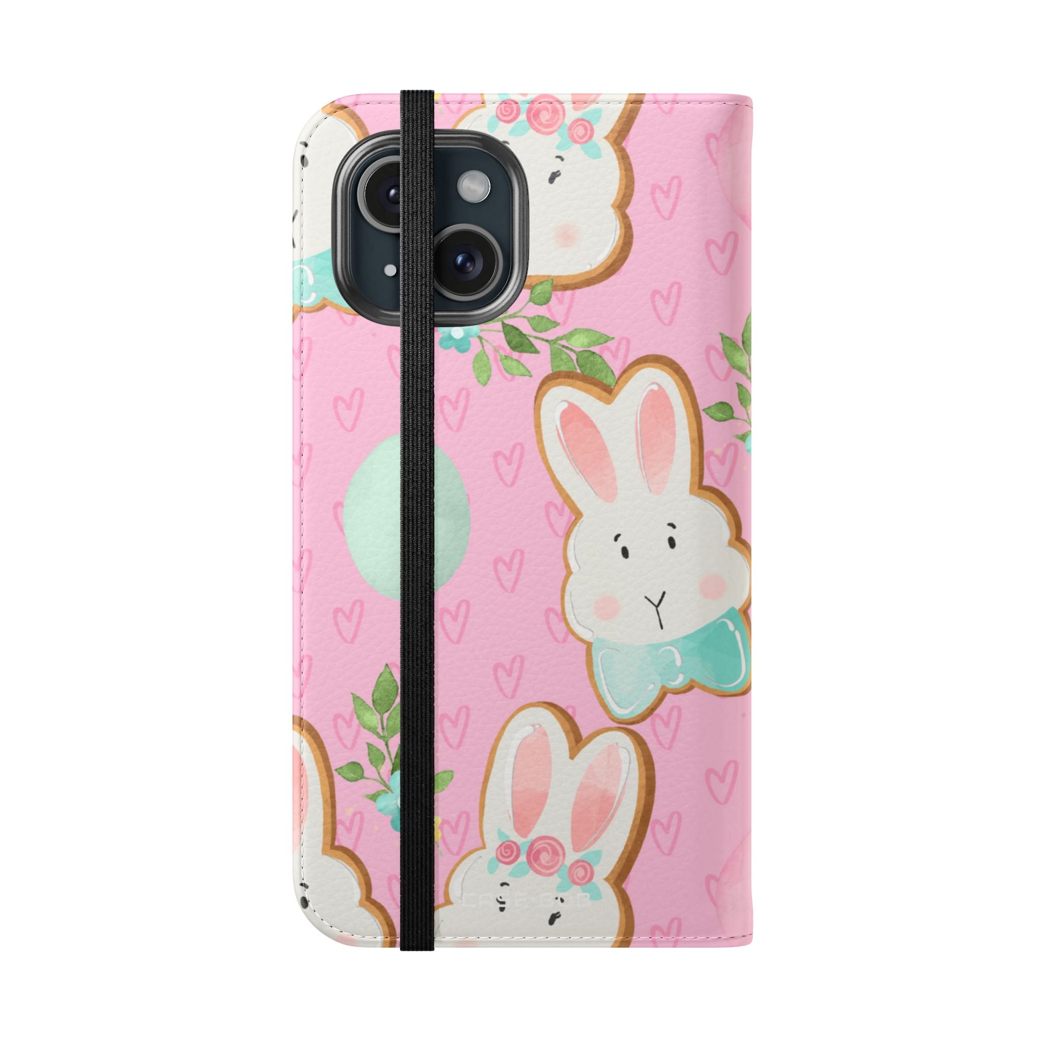 Blushing Bunny Bloom - iPhone 15 Case - Wallet