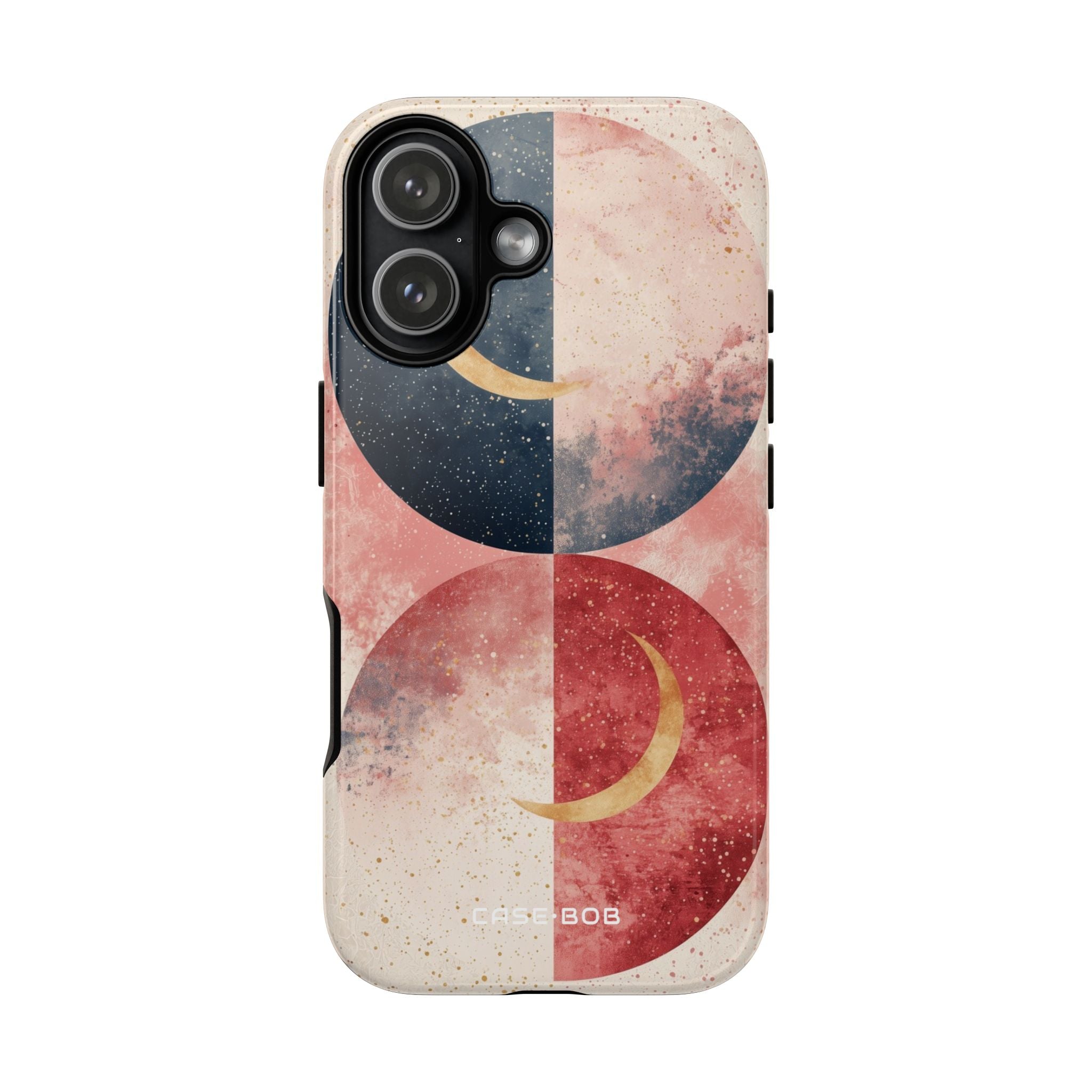 Golden Crescent Circles iPhone 17 Case - Tough