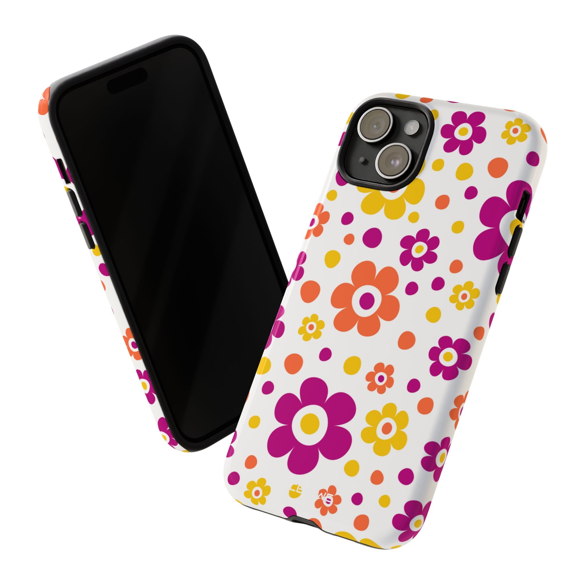 Retro Floral Playfulness - iPhone Case