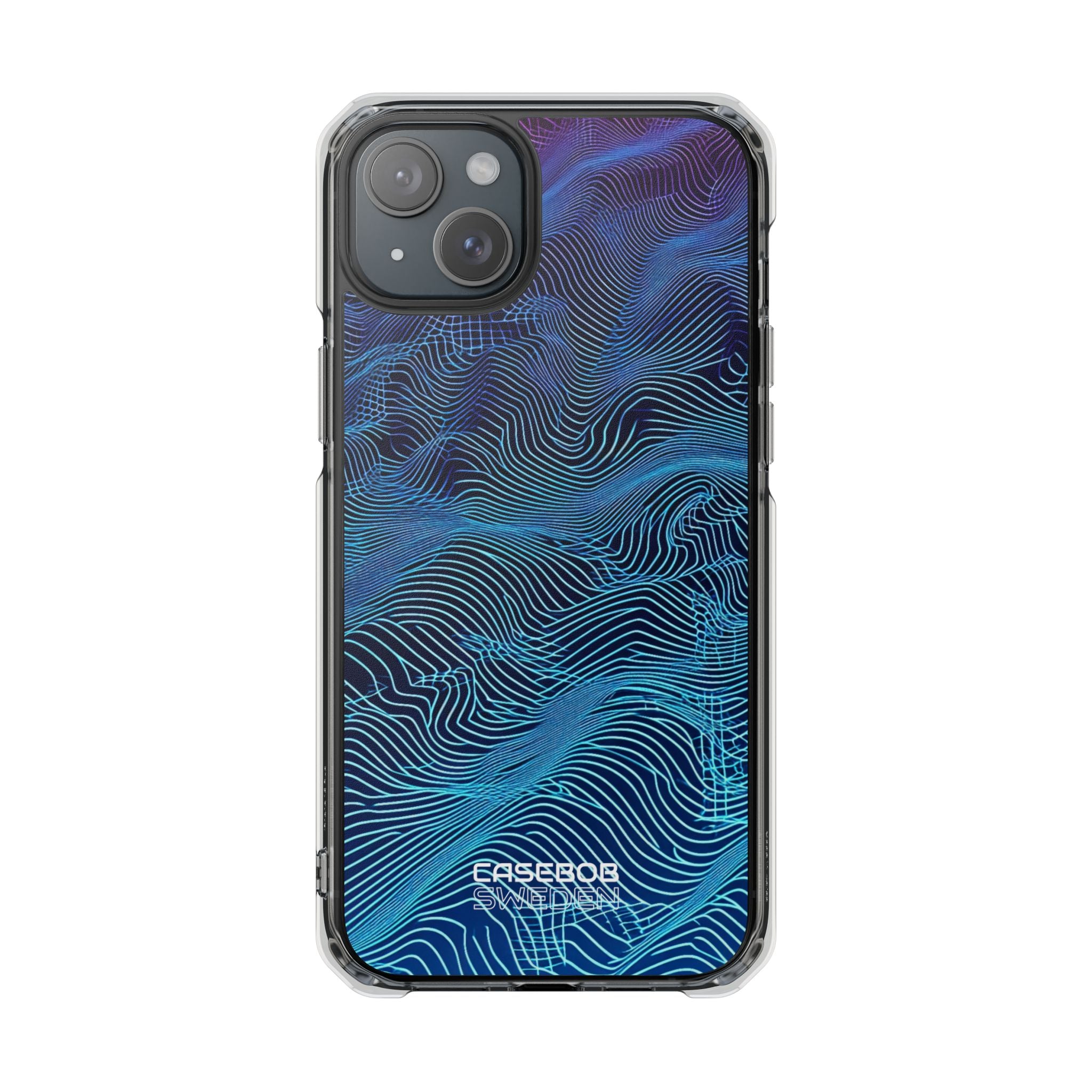 Neon Waves Flow iPhone 15 - Impact Clear+