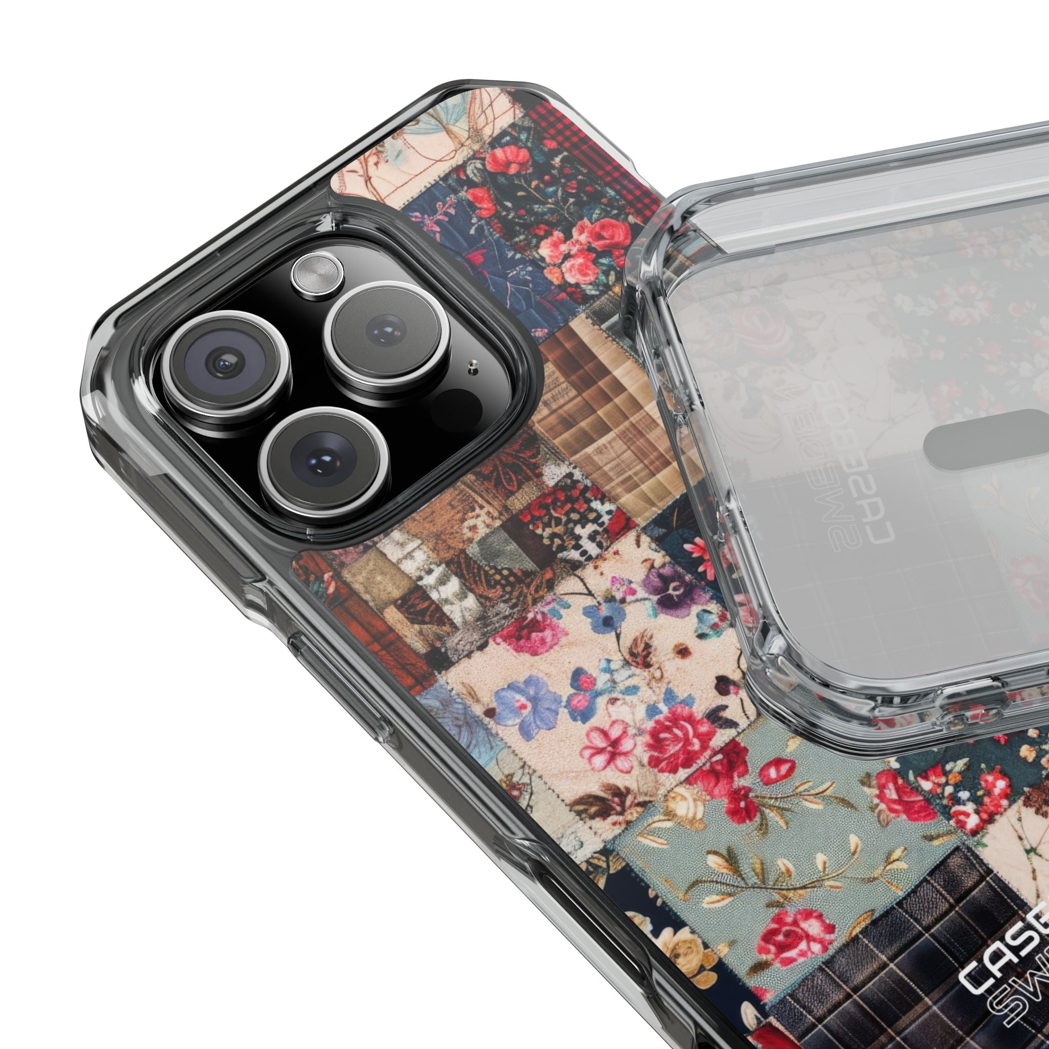 Patchwork Floral Quilt iPhone 16 - Impact Clear+
