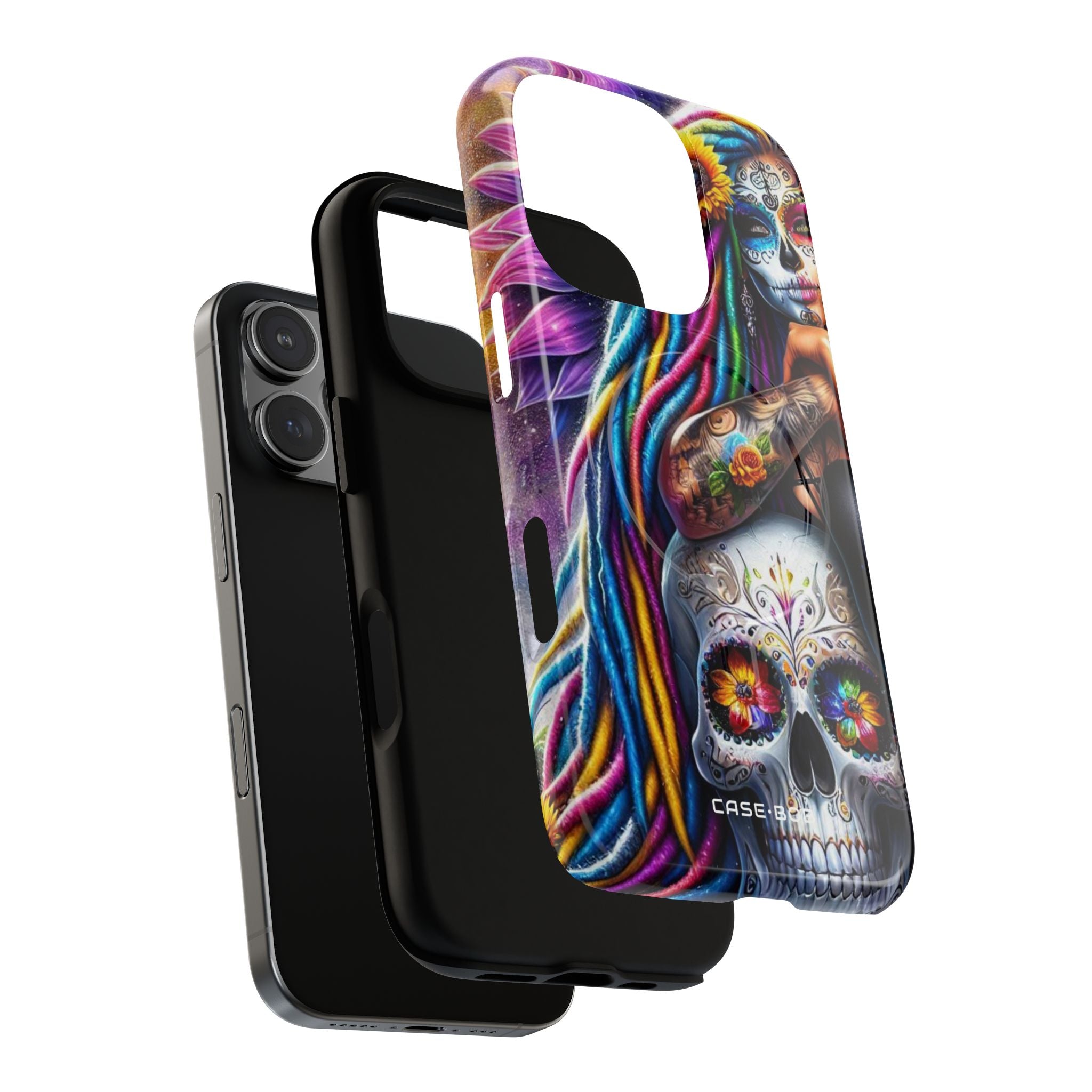 Sunflower Skull Glow iPhone 16 Pro Case - Tough+