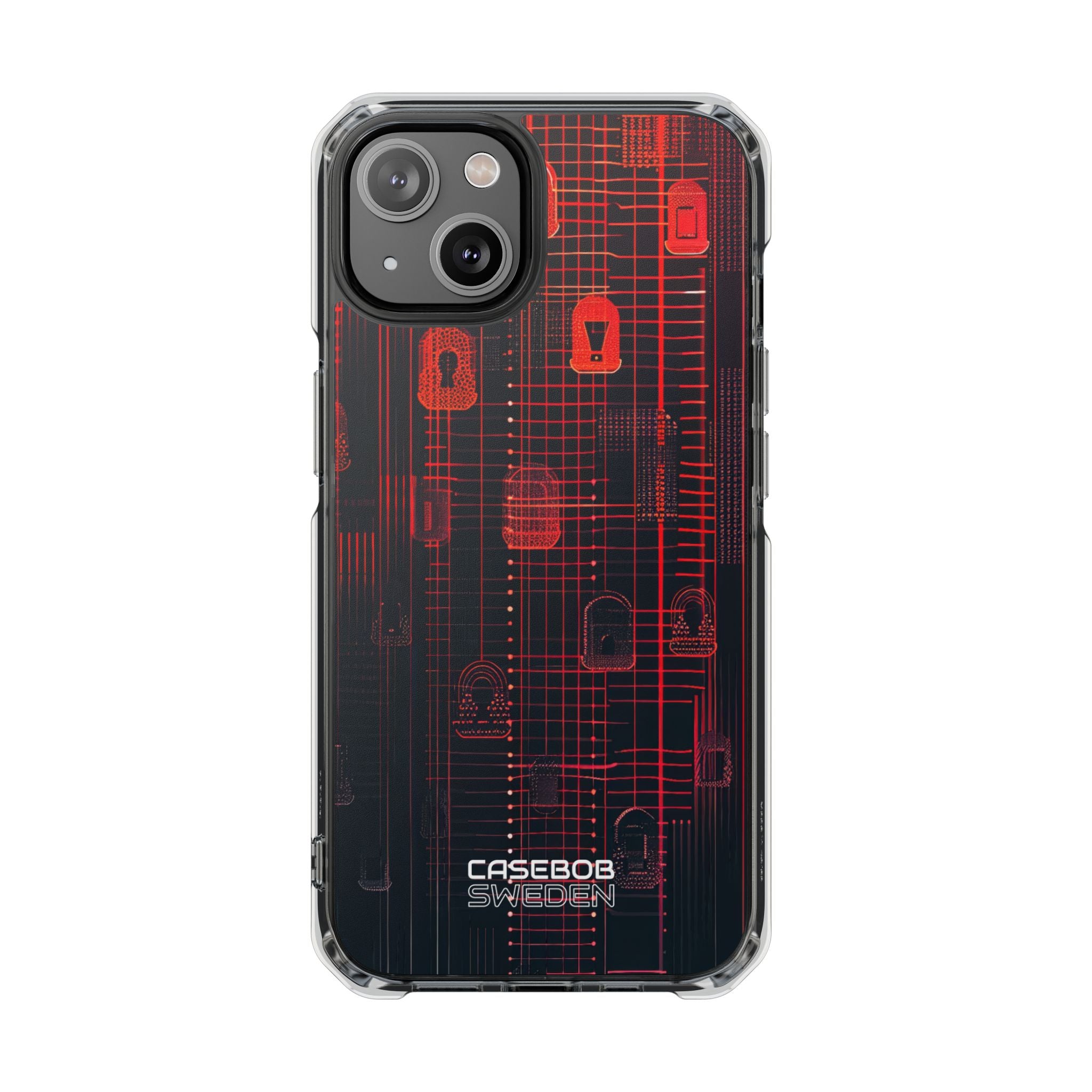 Cyber Locks Grid iPhone 14 - Impact Clear+