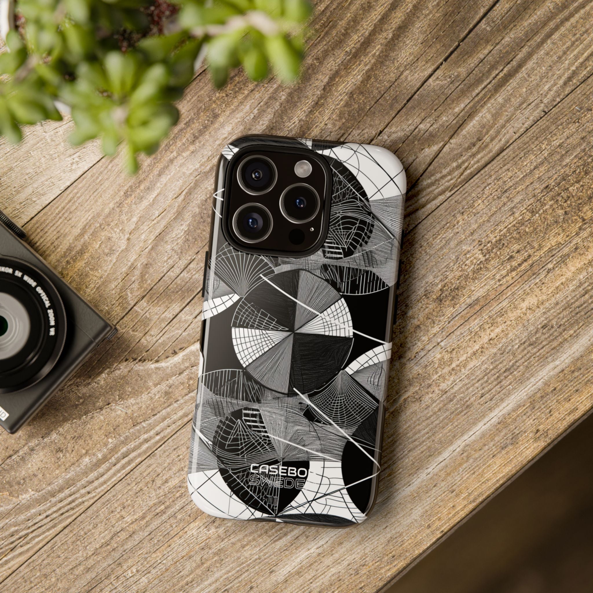 Labirinto a Cerchio Monocromatico iPhone 16 - Tough