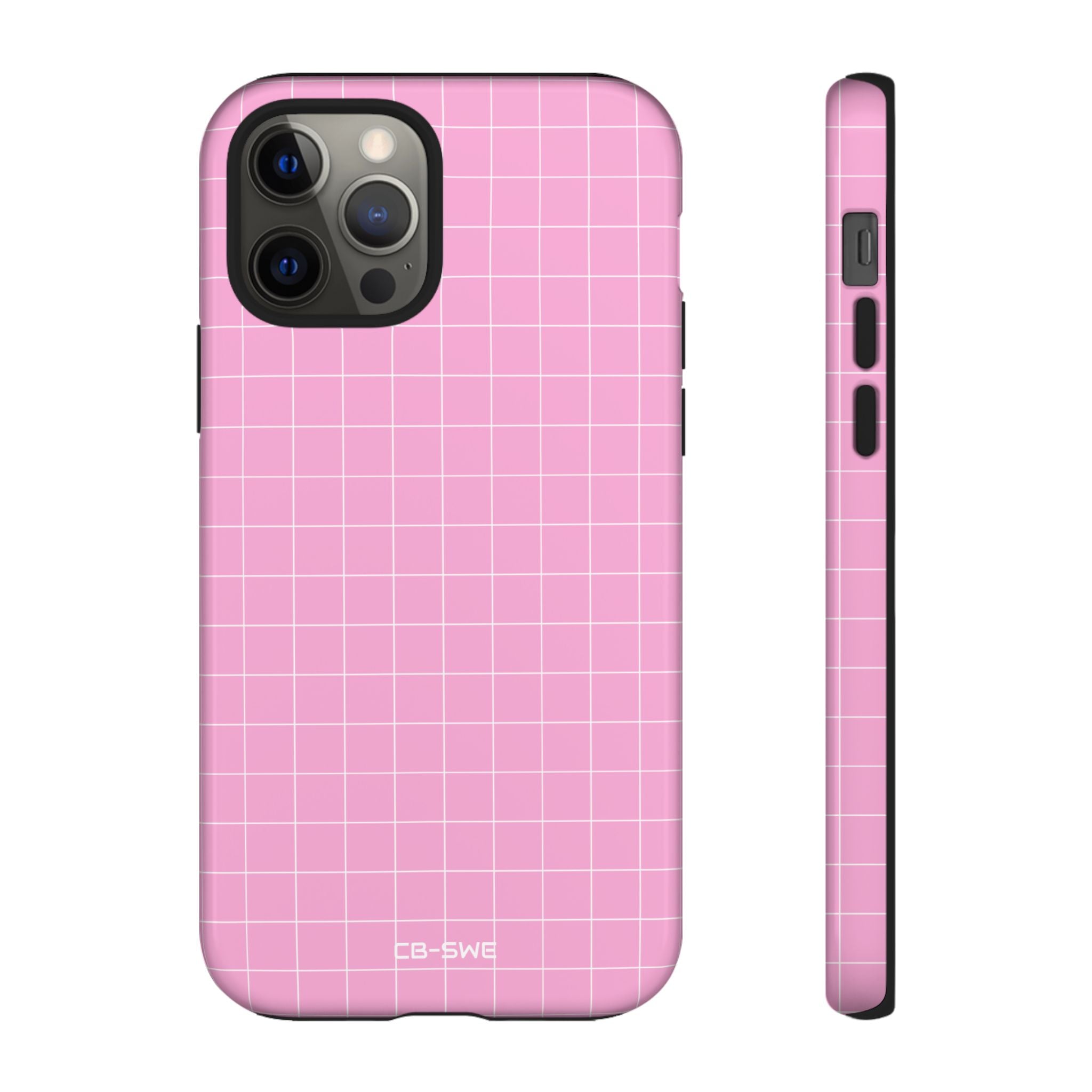 Pink Squares Align - iPhone Case