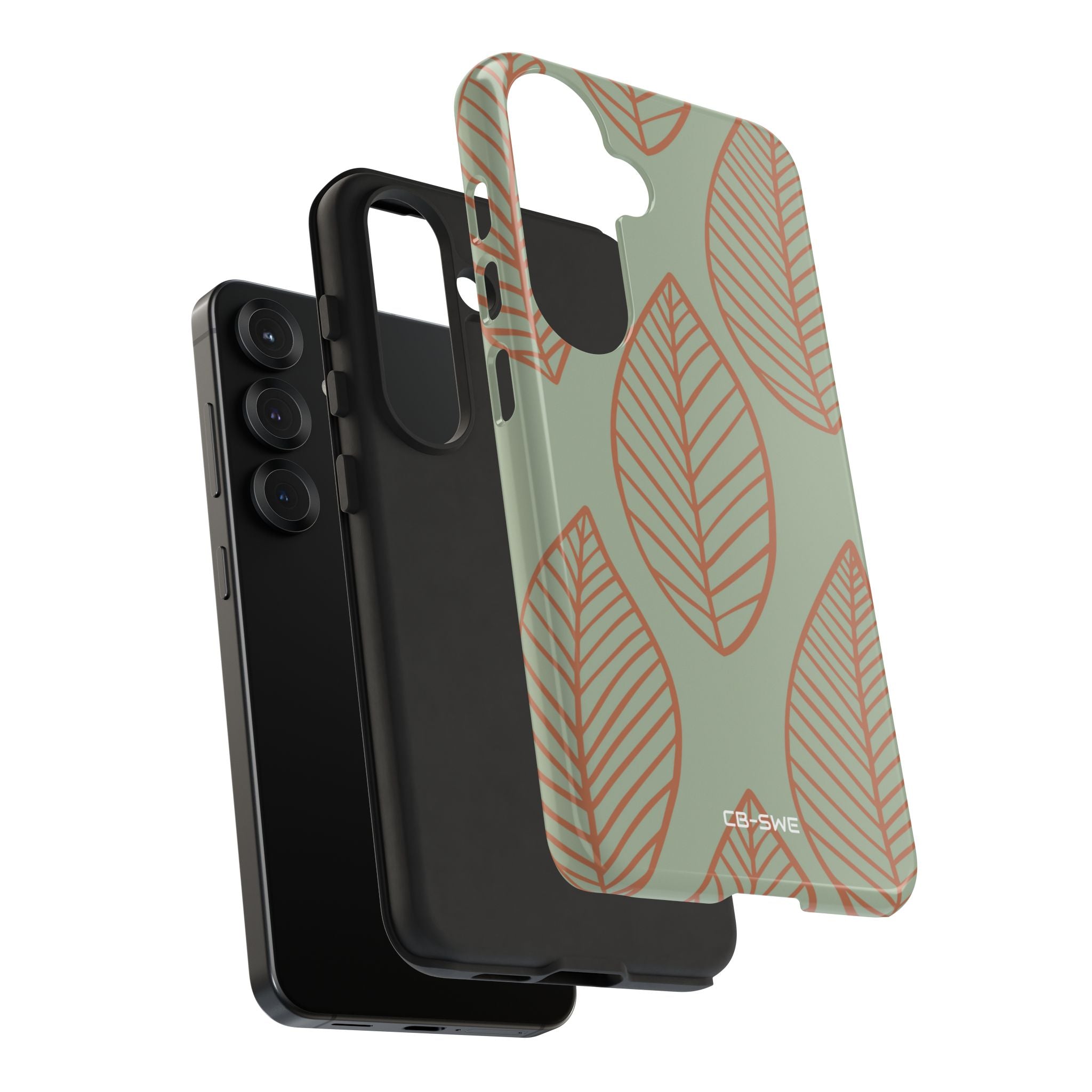 Mint and Orange Leaves - Samsung Case