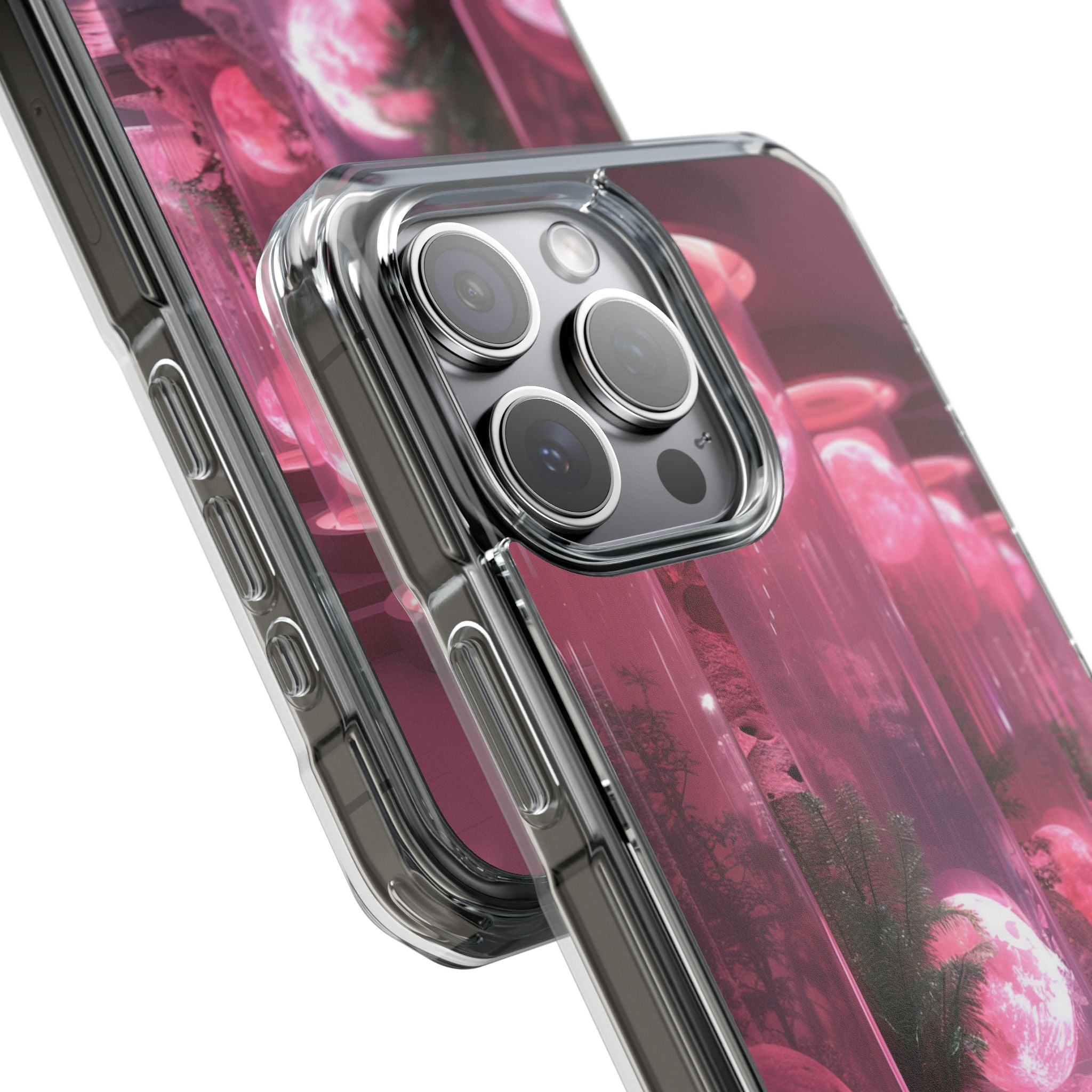 Futuristic Moon Garden iPhone 15 - Impact Clear+