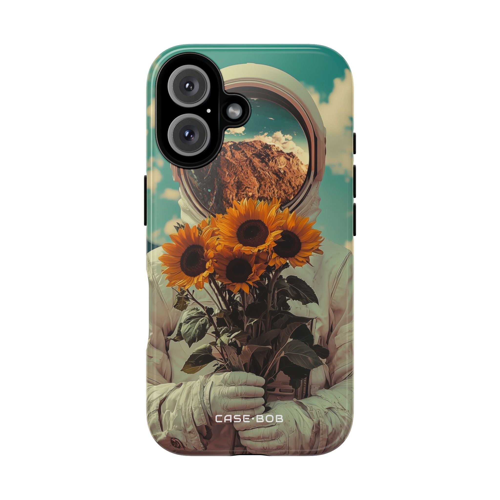 Sunflower Astronaut iPhone 16 Pro Case - Tough